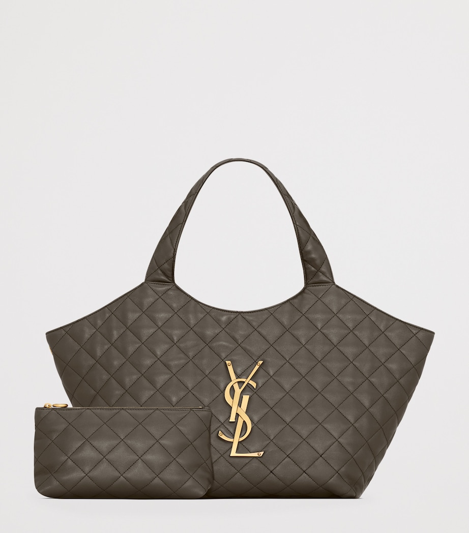 Saint Laurent Womens Medium Icare Quilted Tote Bag Image 6