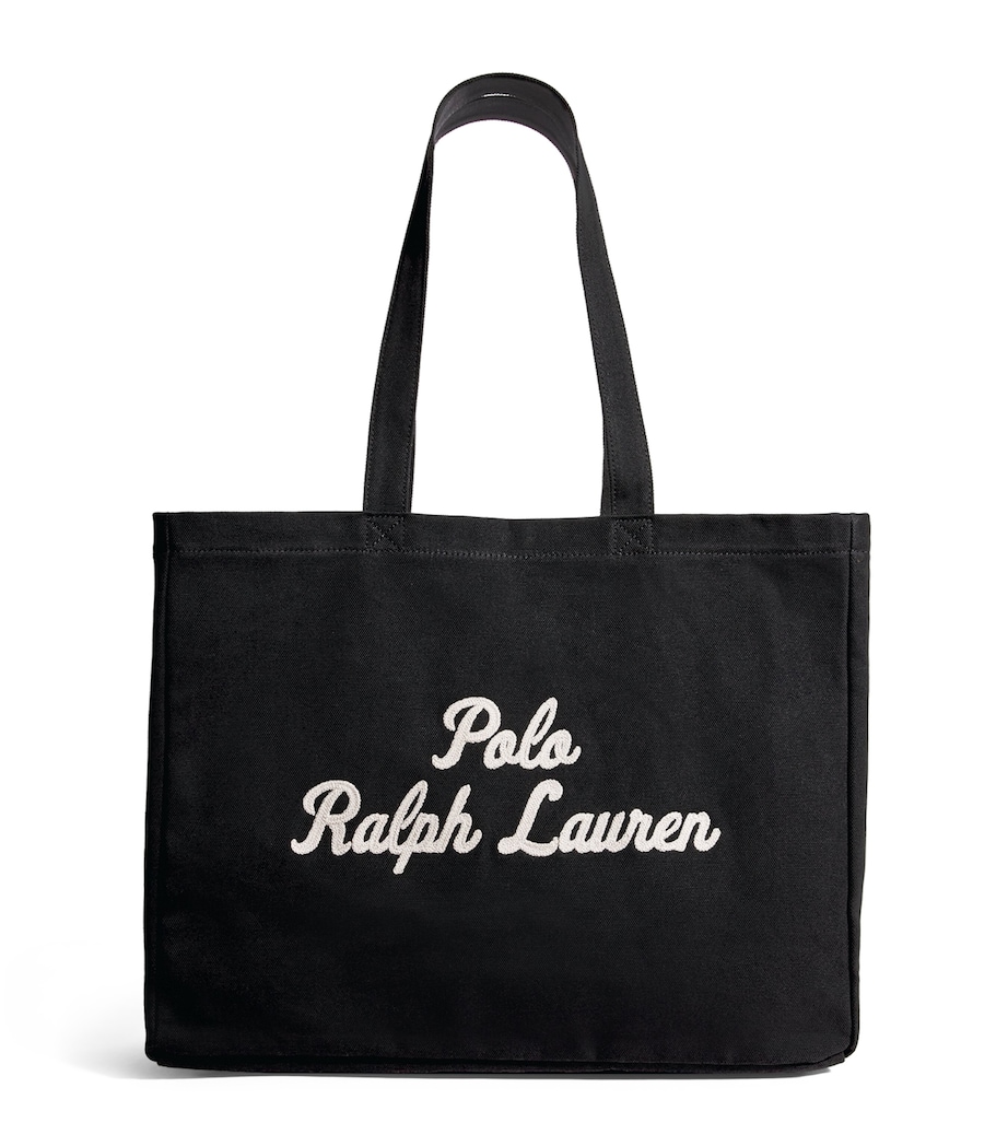 Cotton Logo Tote Bag BLACK Image 1