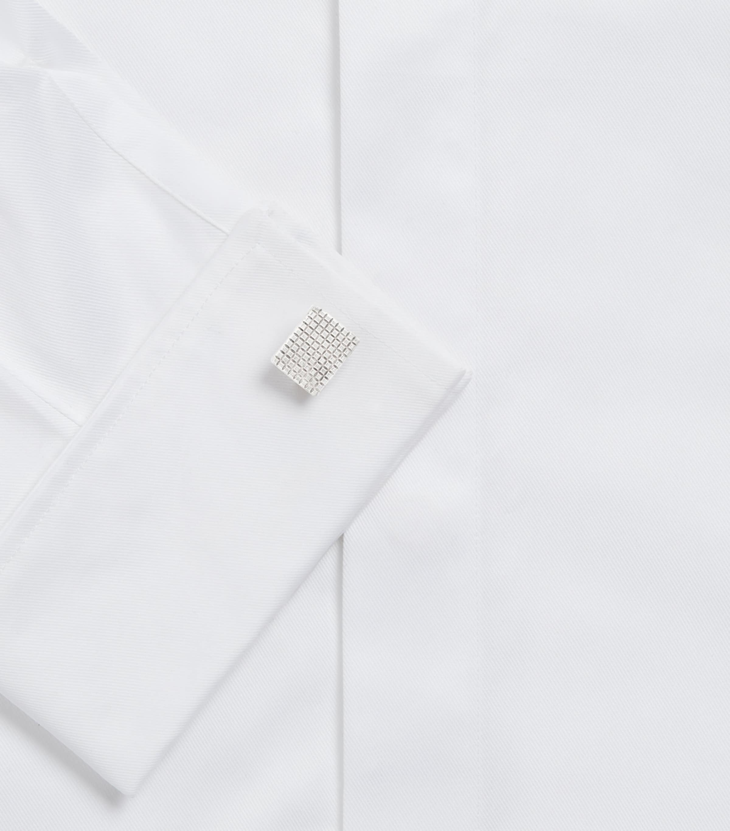 Silver Hobnail and Reed Tile Cufflinks 040SILVER Image 3