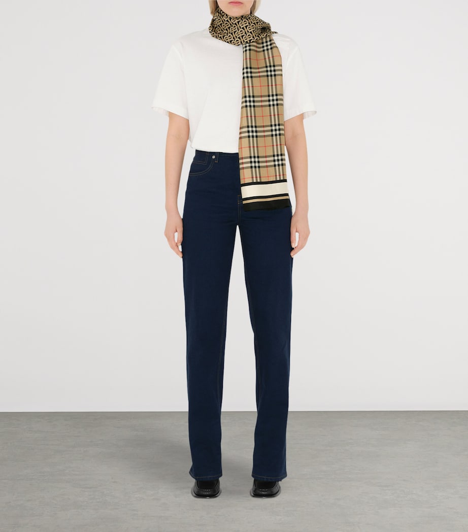 Silk Montage Scarf ARCHIVE BEIGE Image 5