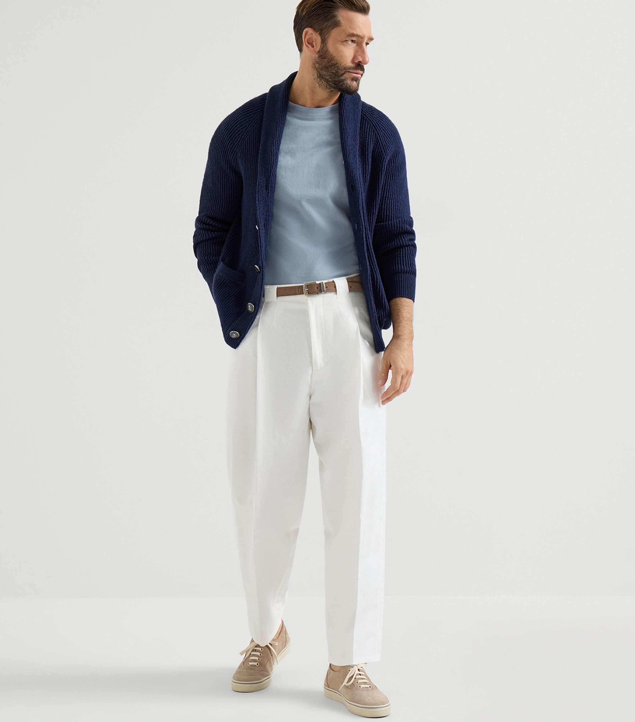 Brunello Cucinelli Blue Cotton-Jersey Logo T-Shirt | Harrods US