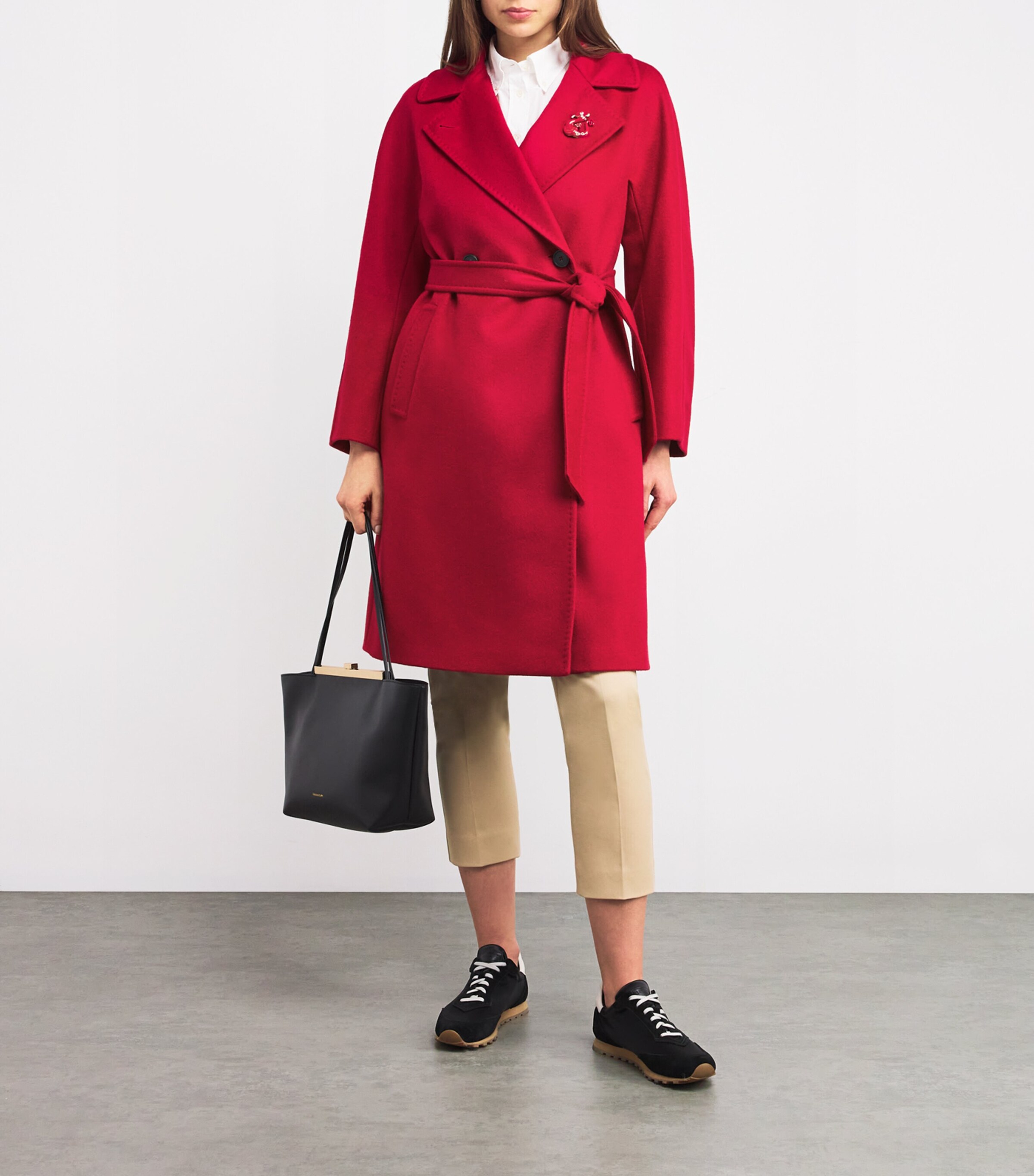 Cashmere Lunar New Year Overcoat RED Image 2