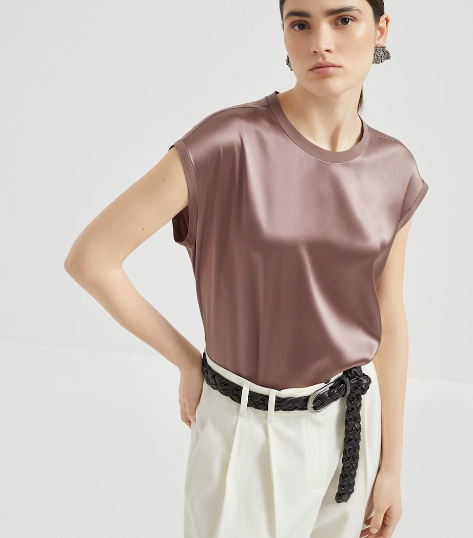 Stretch-Silk T-Shirt C4272 Image 5