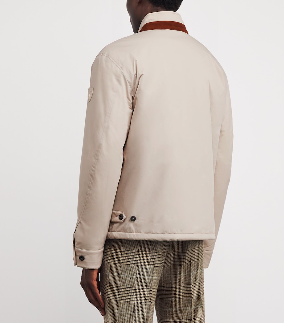 Suede-Collar Padded Jacket BEIGE/KHAKI Image 4