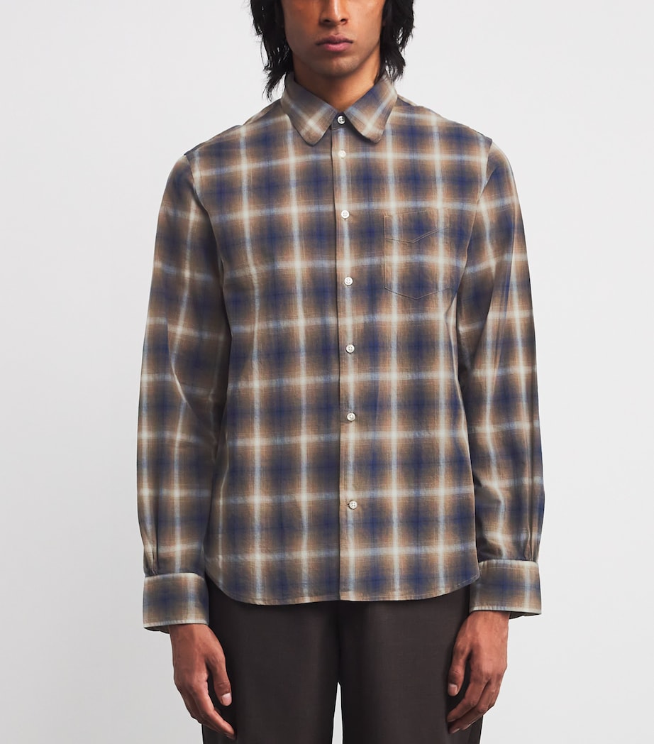 Cotton Check Shirt ICDCOFF/CREAM/NAVY Image 3