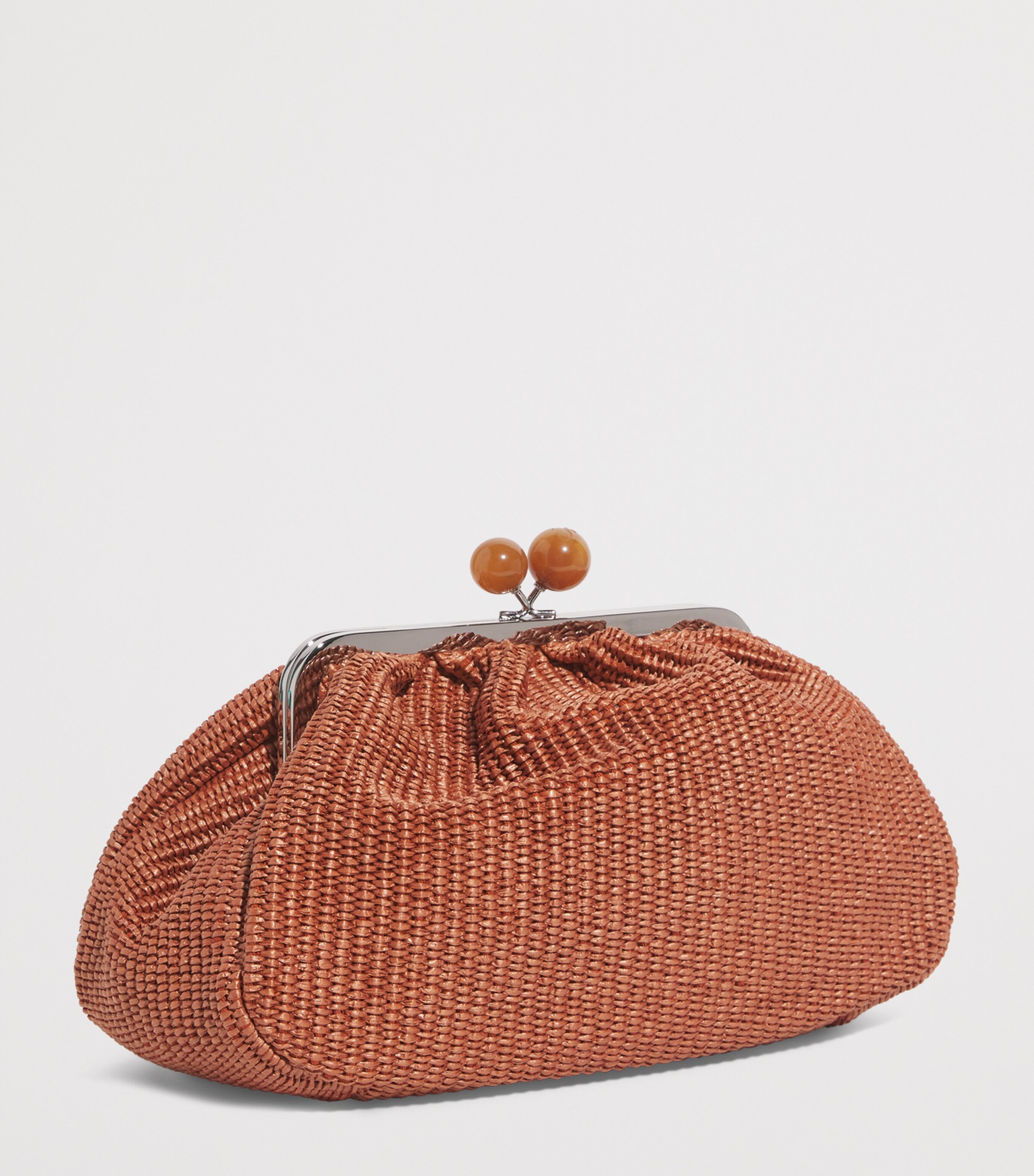 Large Raffia-Effect Pasticcino Bag RUST Image 3