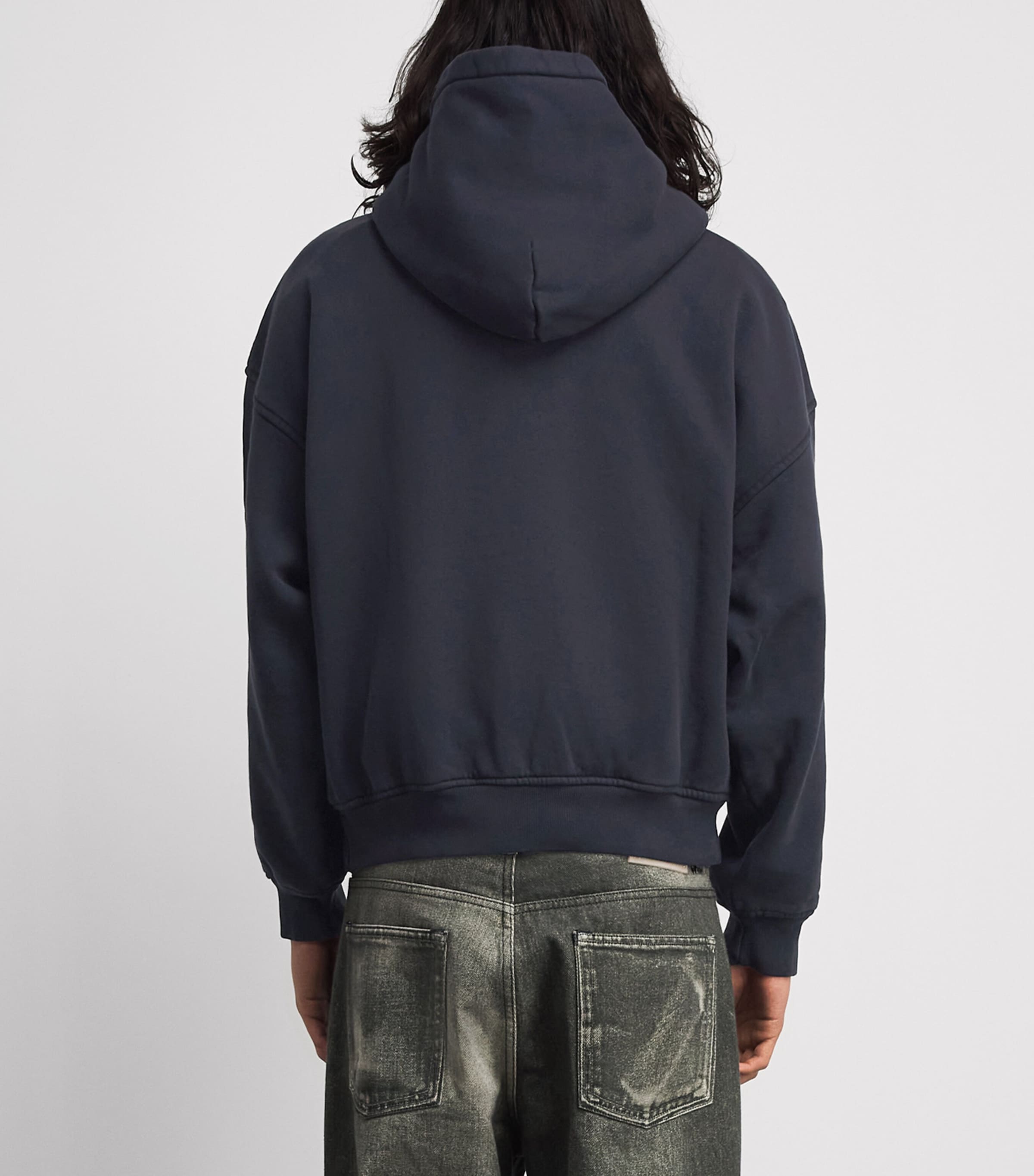 Rhude Mens Cotton Set Piece Hoodie Vntg Blk/wht Image 5