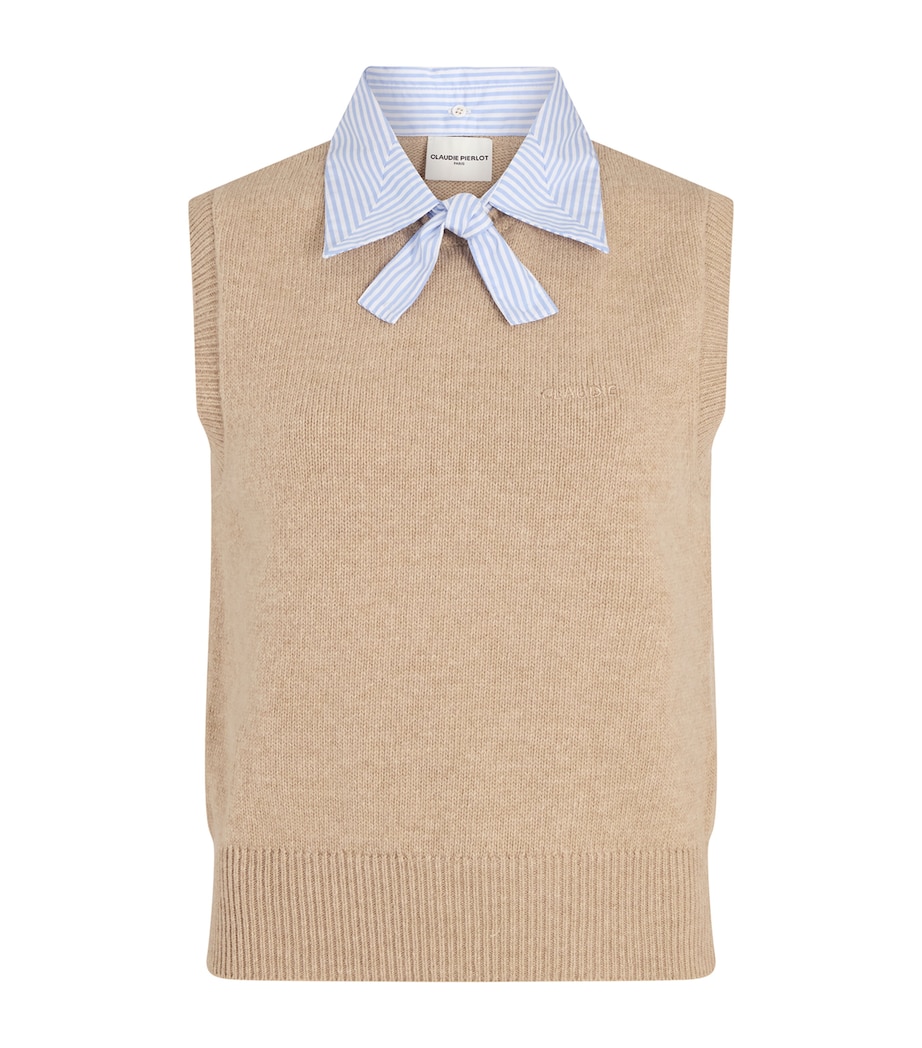 Wool-Blend Sleeveless Sweater BEIGE Image 1
