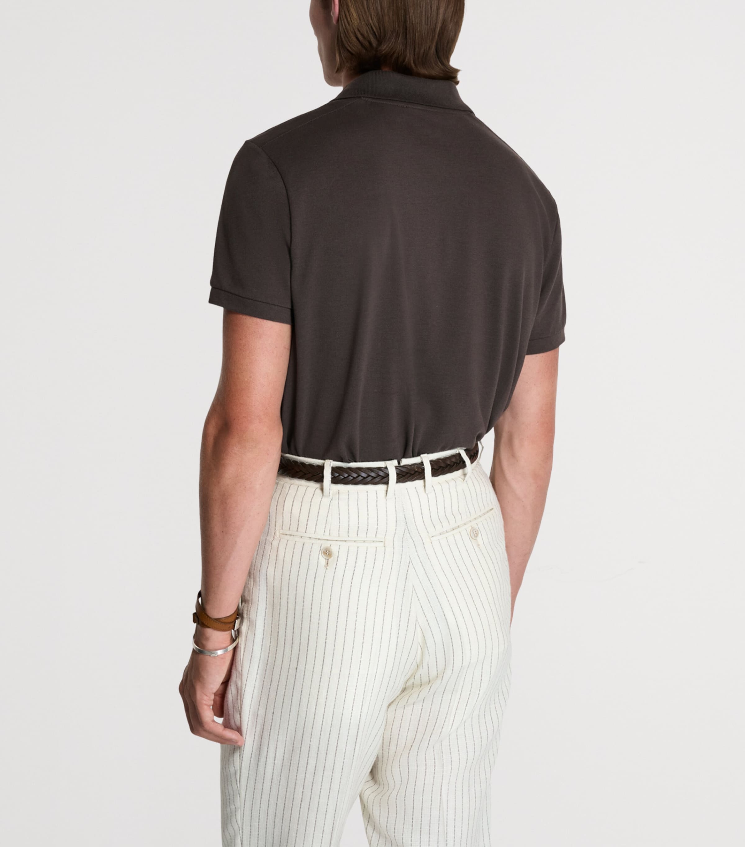 Dunhill Mens Cotton-Silk Polo Shirt Image 3