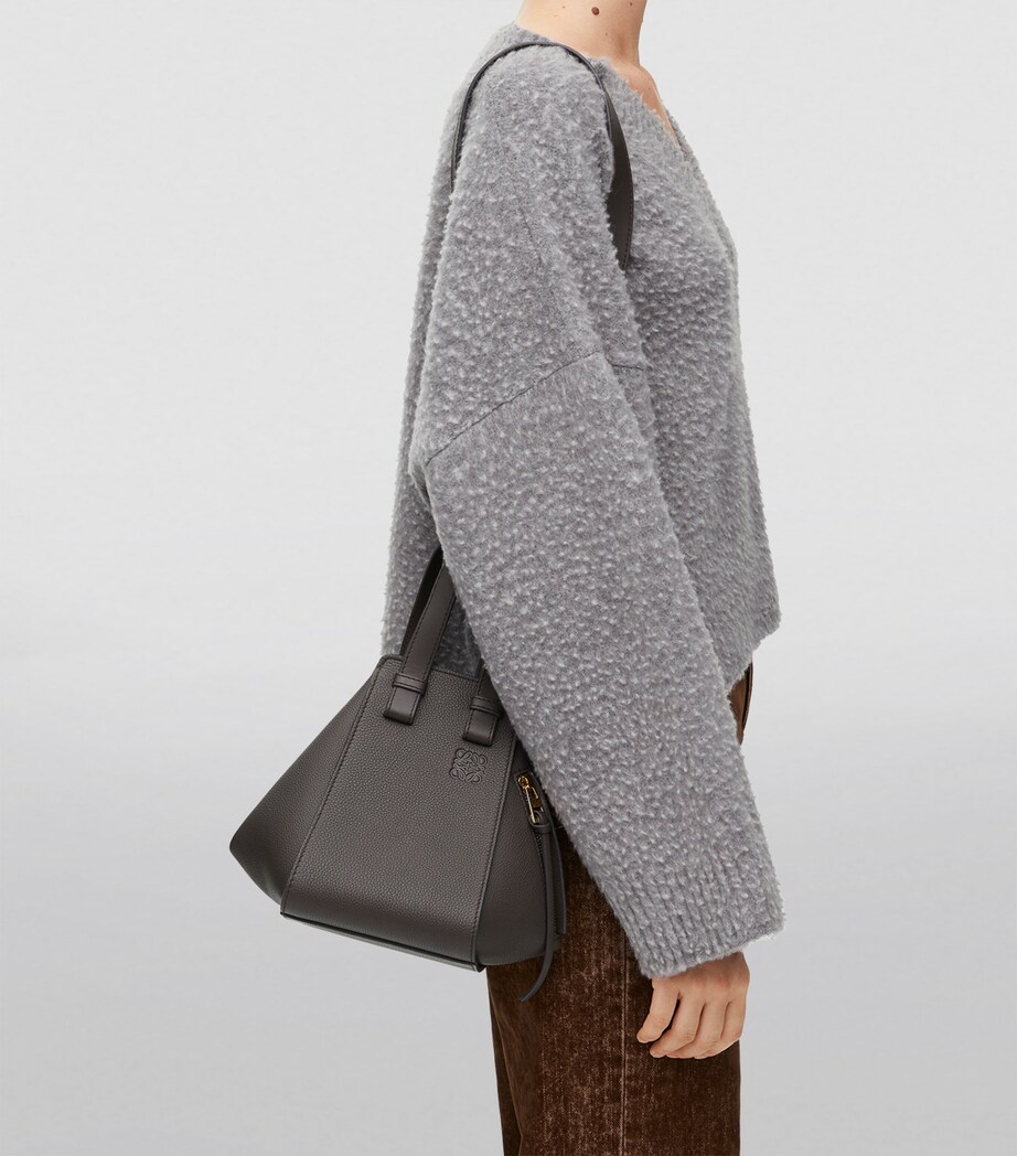 LOEWE Leather Hammock Top-Handle Bag Dark Grey Image 9