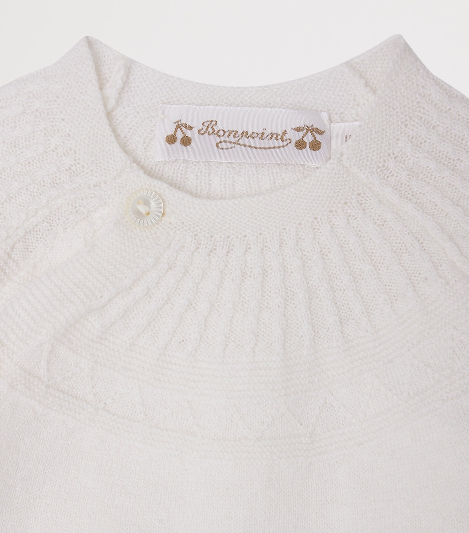 Wool-Cotton Jina Top and Trousers Set (1-18 Months) BLANC Image 3