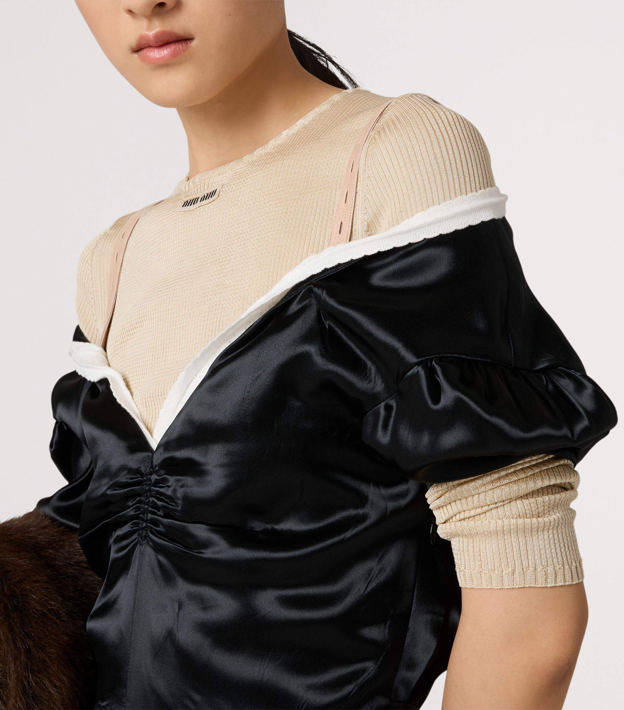 Miu Miu Womens Satin Maxi Dress Image 4