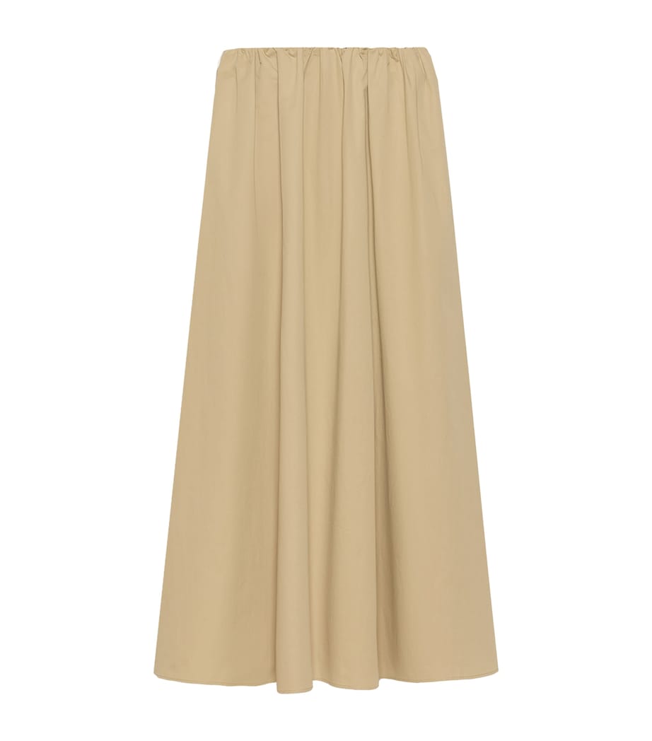 Weekend Max Mara Womens Cotton A-Line Maxi Skirt Beige Image 1
