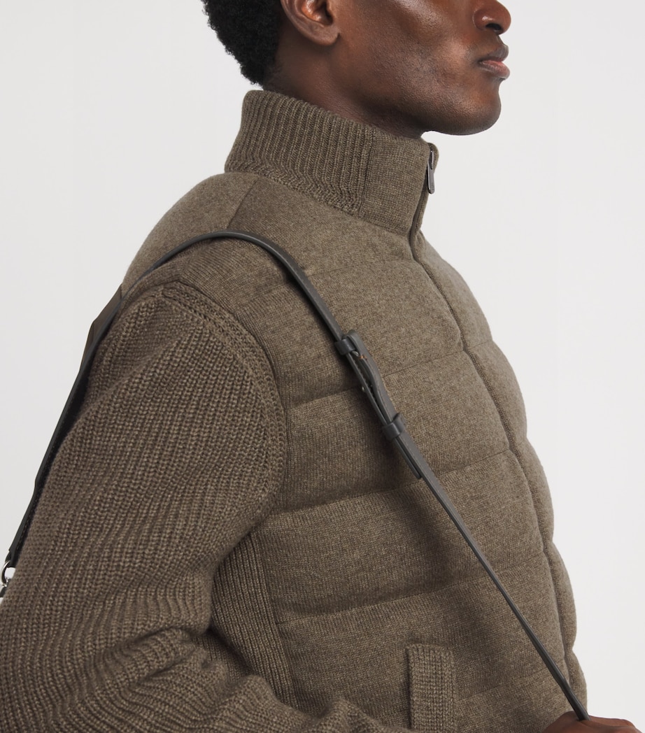 Cashmere Down Jacket GREEN Image 6