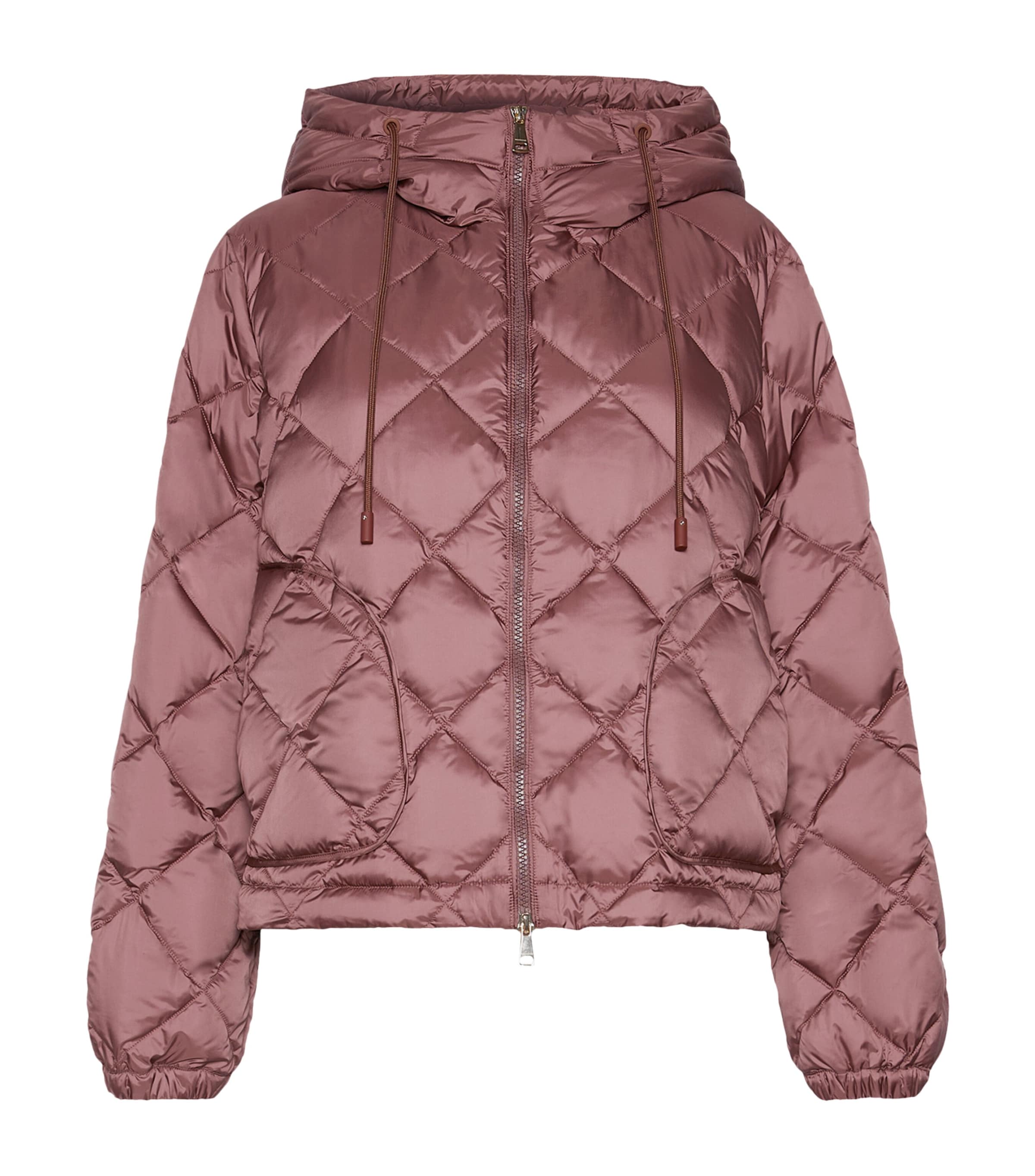 Weekend Max Mara Womens Quilted Puffer Jacket Wine Coloured Image 1