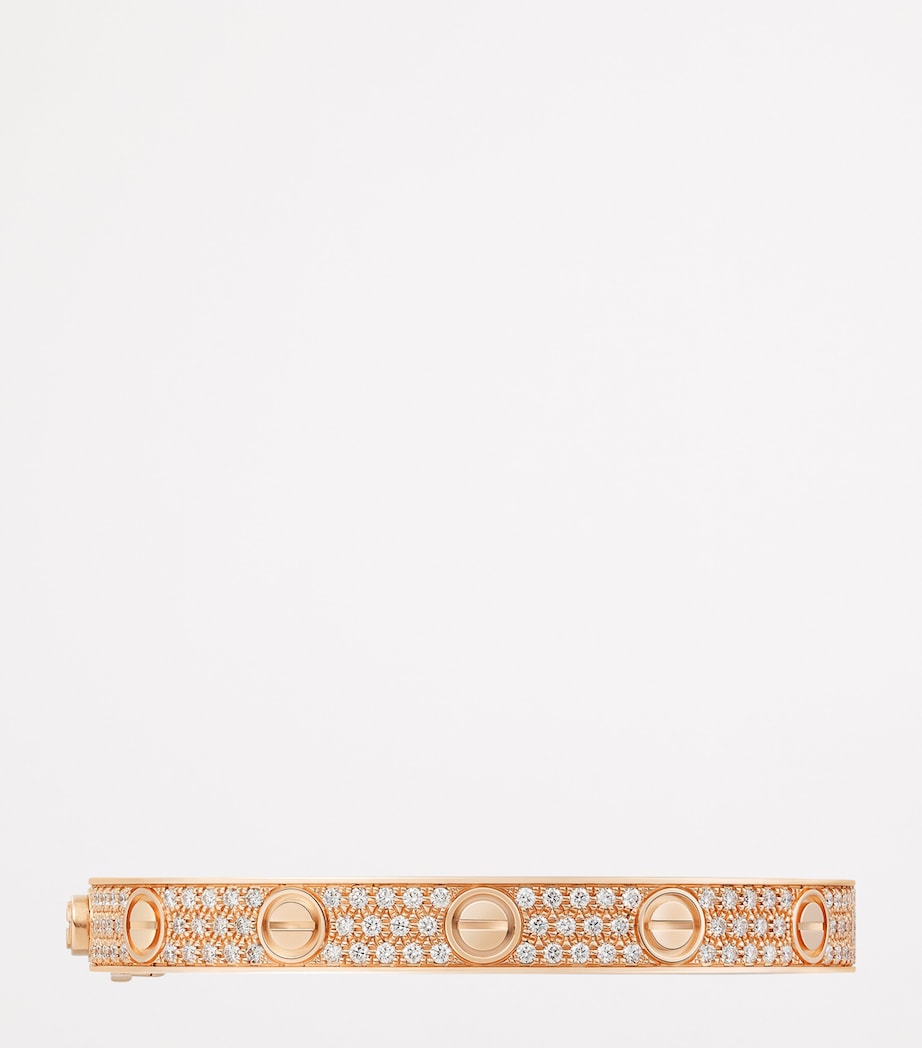 Rose Gold and Diamond LOVE Bracelet ROSE GOLD Image 7