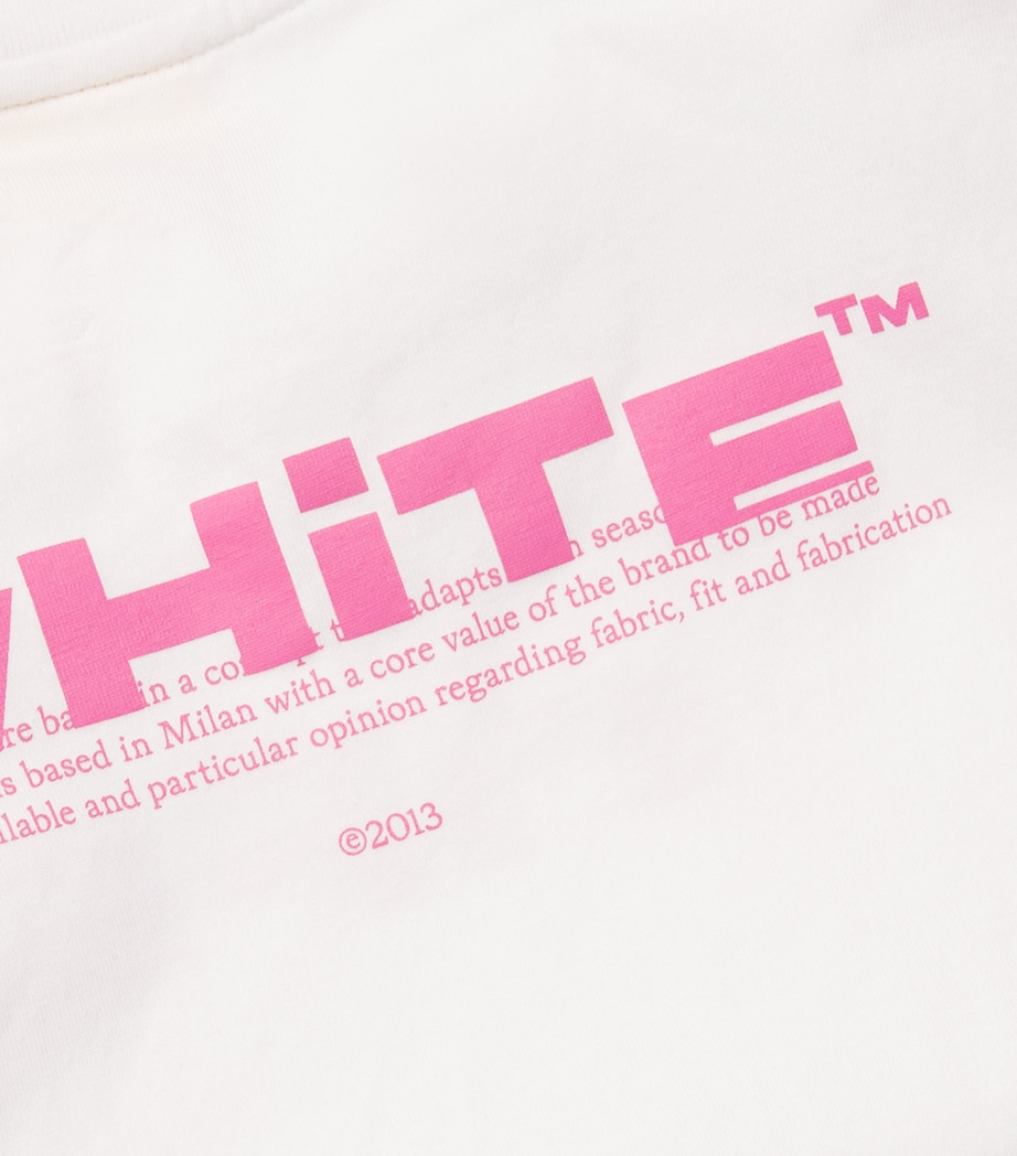 Cotton Type Logo T-Shirt (4-12+ Years) 0132WHITE-FUCHSIA Image 3
