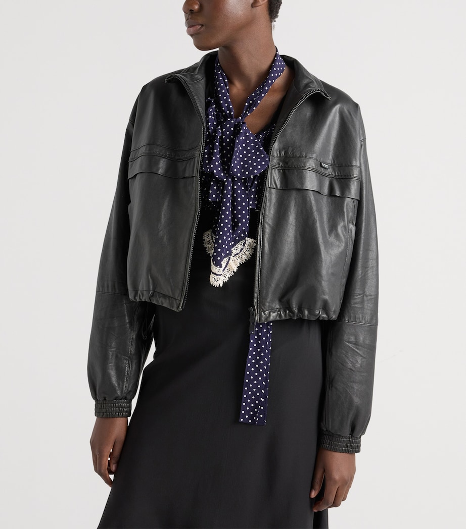 Prada Womens Nappa Leather Jacket Black Image 3