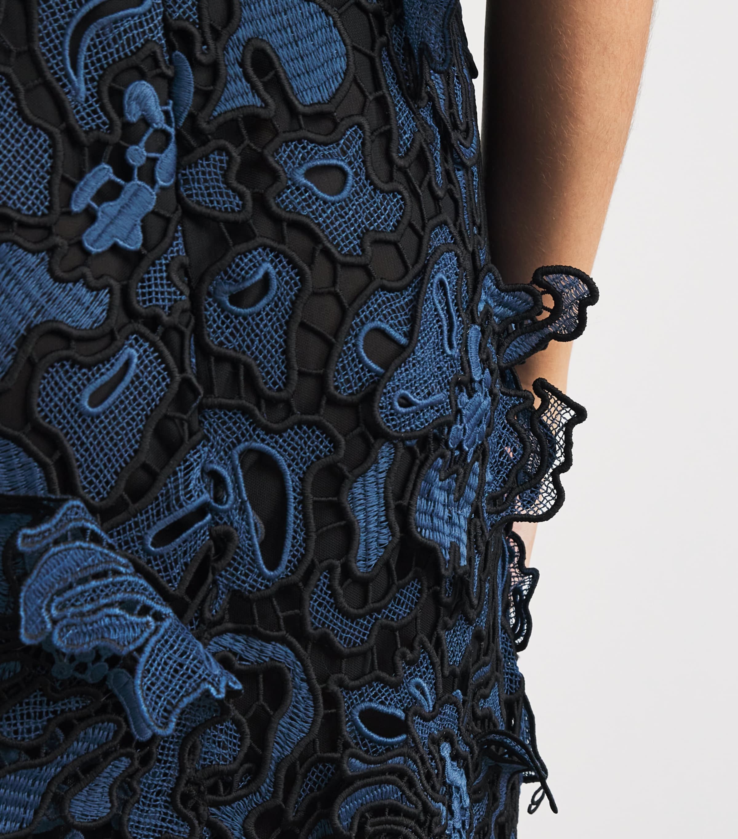 Simkhai Womens Lace Corinna Midi Dress Dark Indigo Multi Image 5