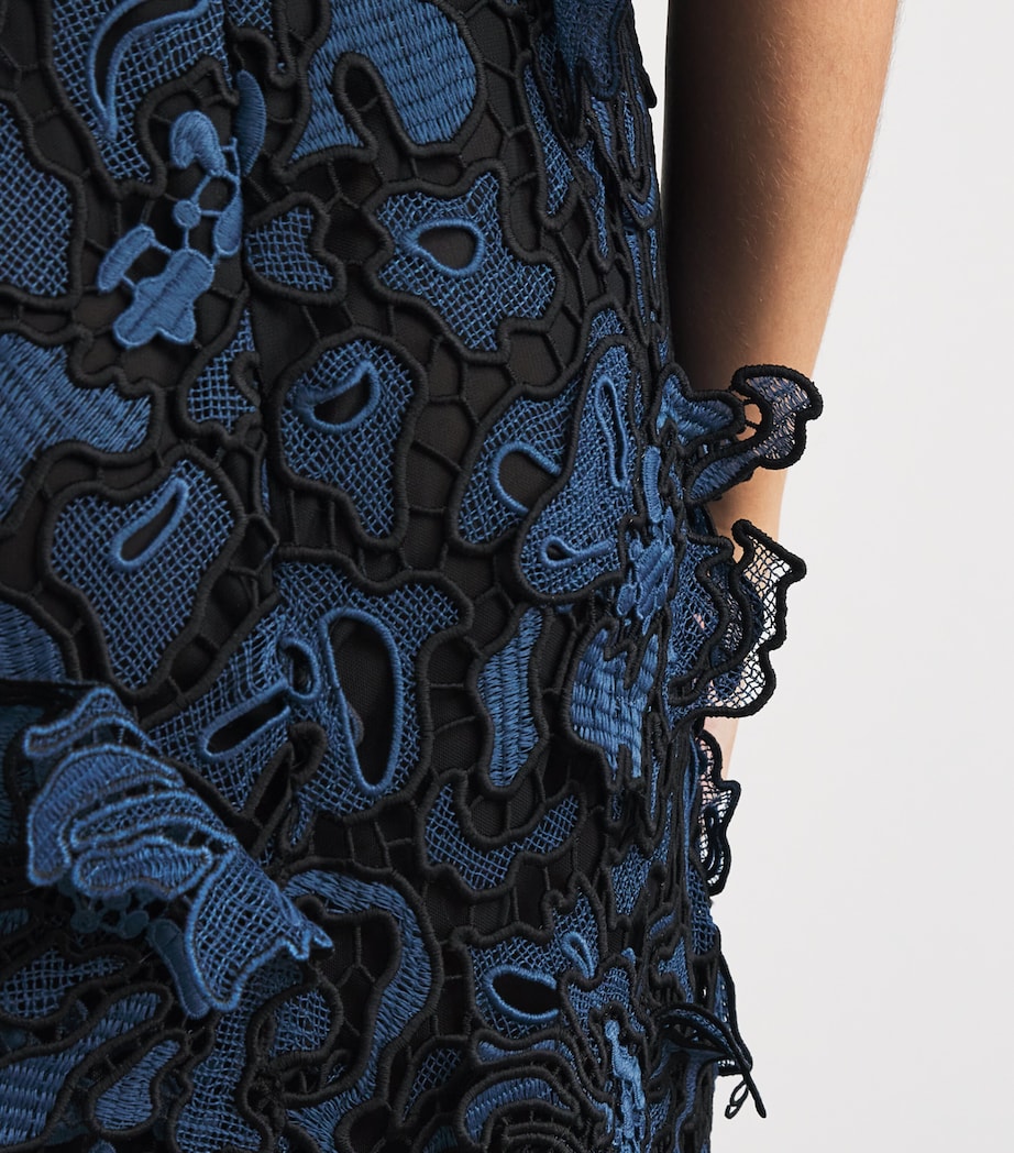 Simkhai Womens Lace Corinna Midi Dress Dark Indigo Multi Image 5