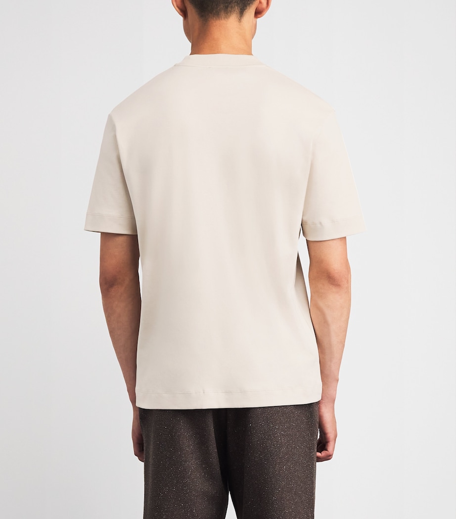 Sunspel Mens Supima Cotton Heavyweight T-Shirt Swansdown Image 5