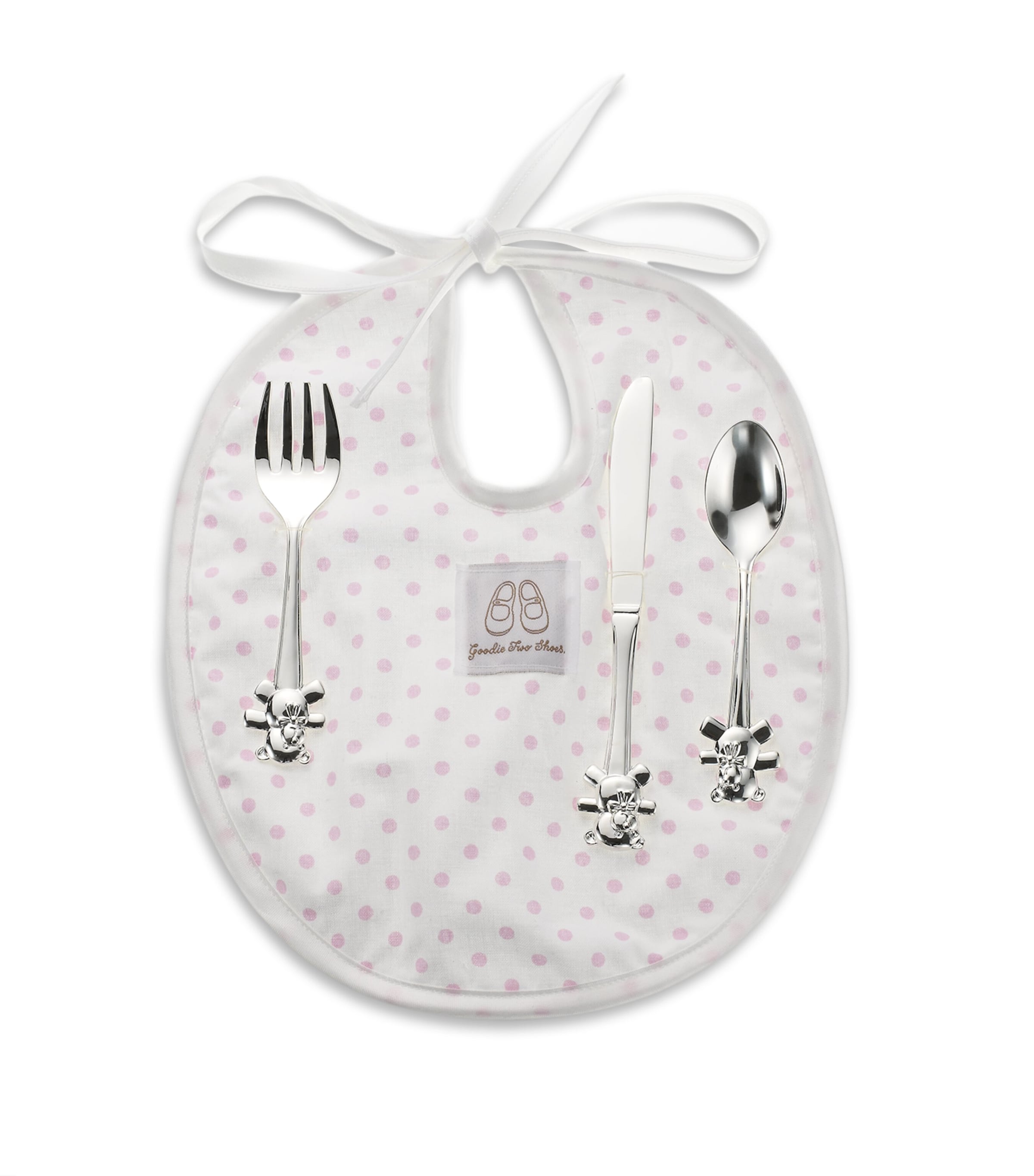 Cutlery and Bib Set (Pink) PINK Image 1