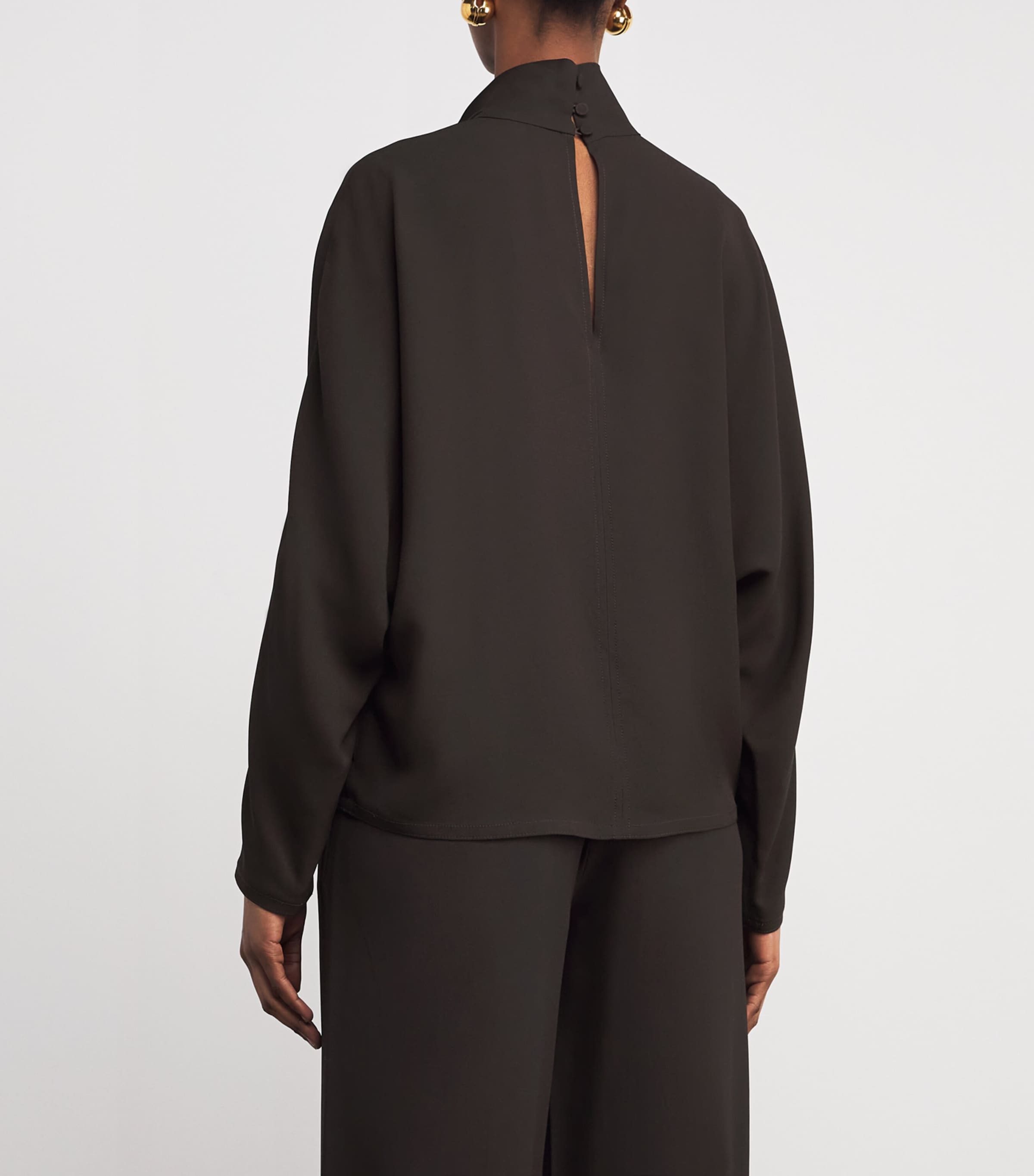 Crepe Buick Blouse COCOA Image 4