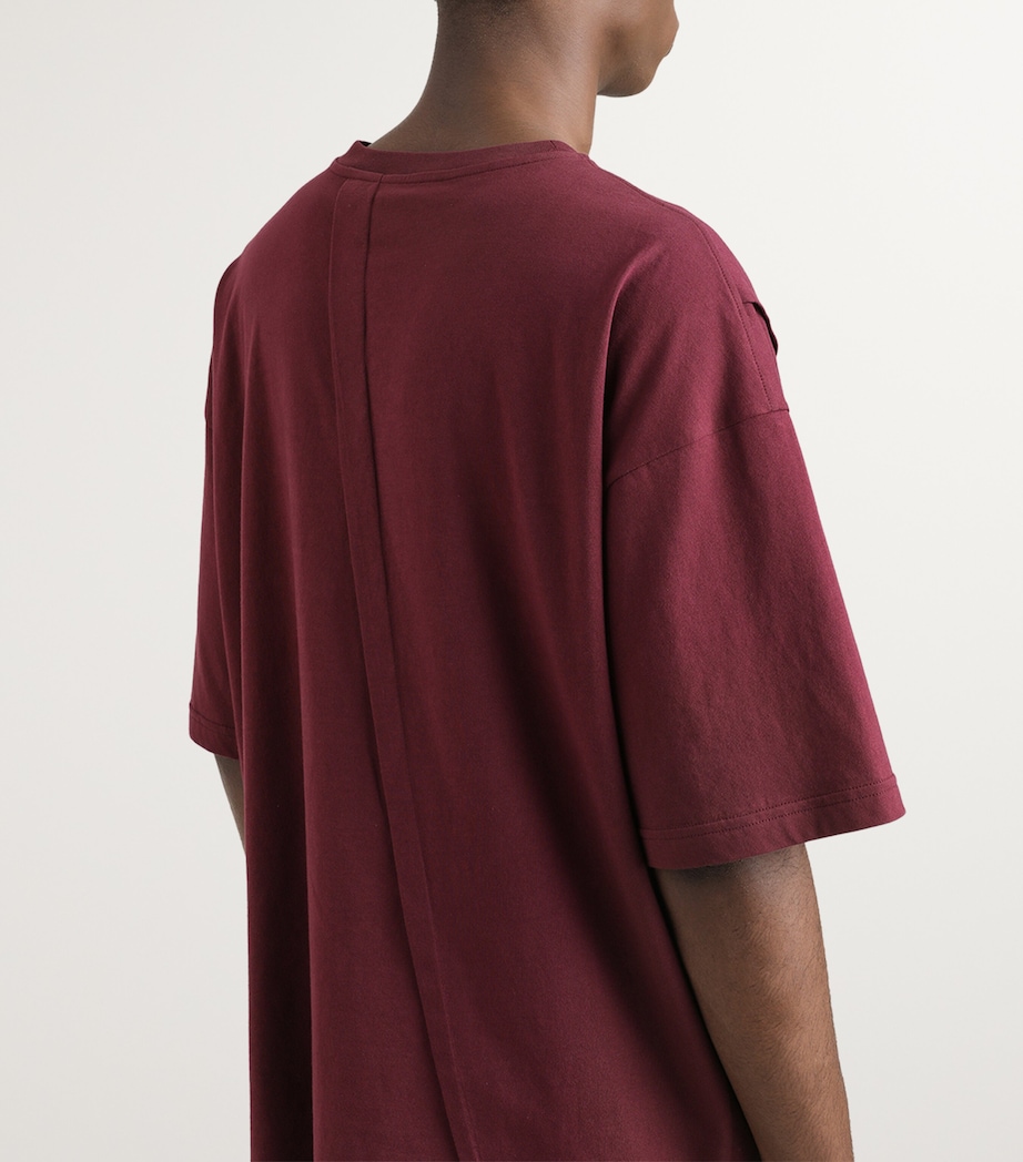 Cotton Pleated Logo T-Shirt F0130-AUBERGINE Image 4