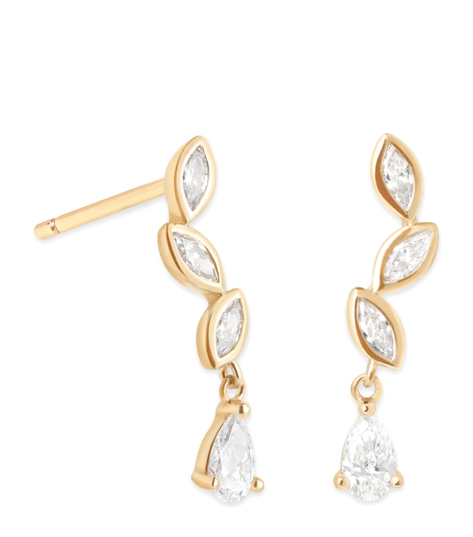 Yellow Gold and Diamond Earrings GOLD Image 1