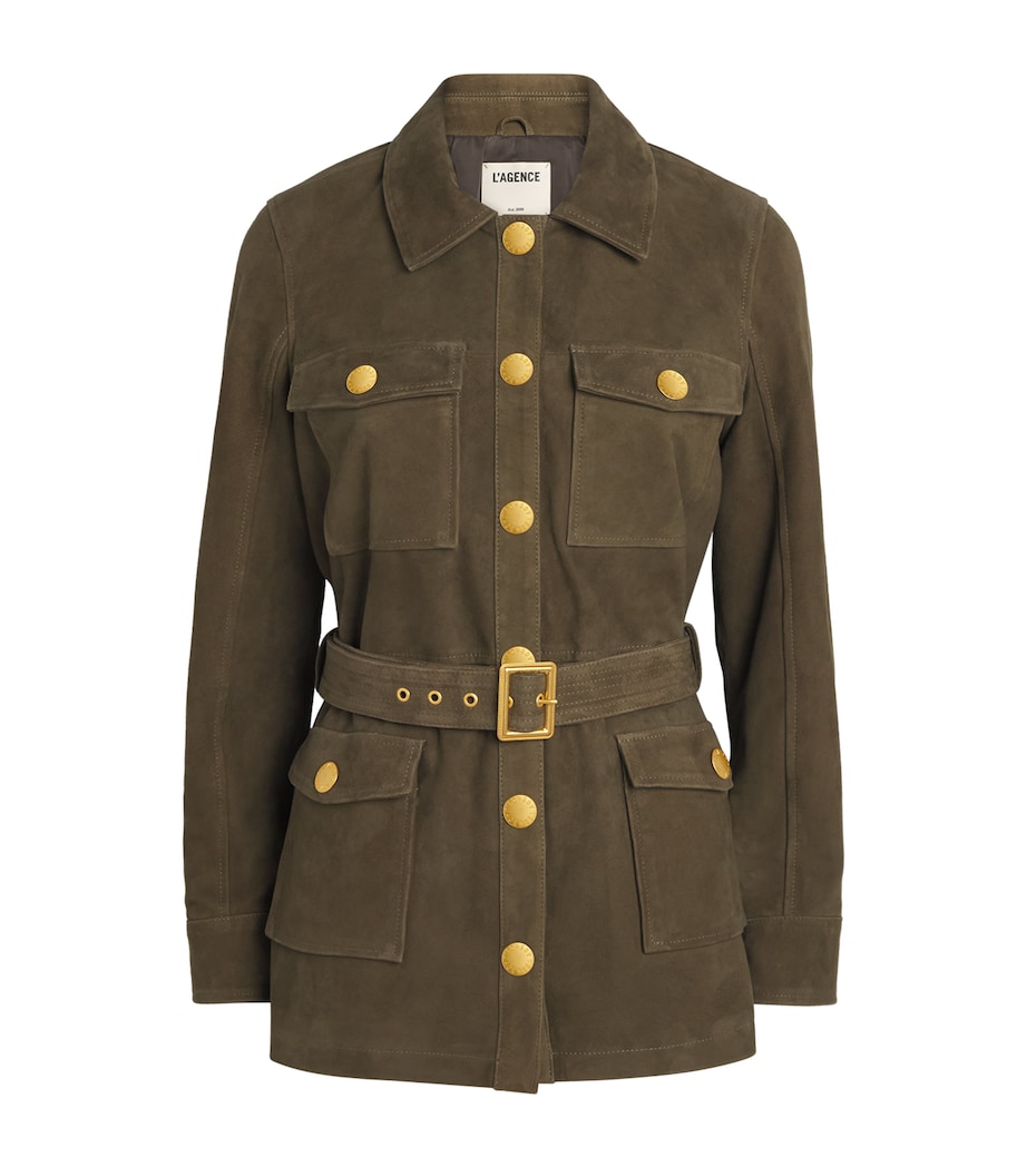 Suede Ishani Jacket OLIVE OLVE Image 1