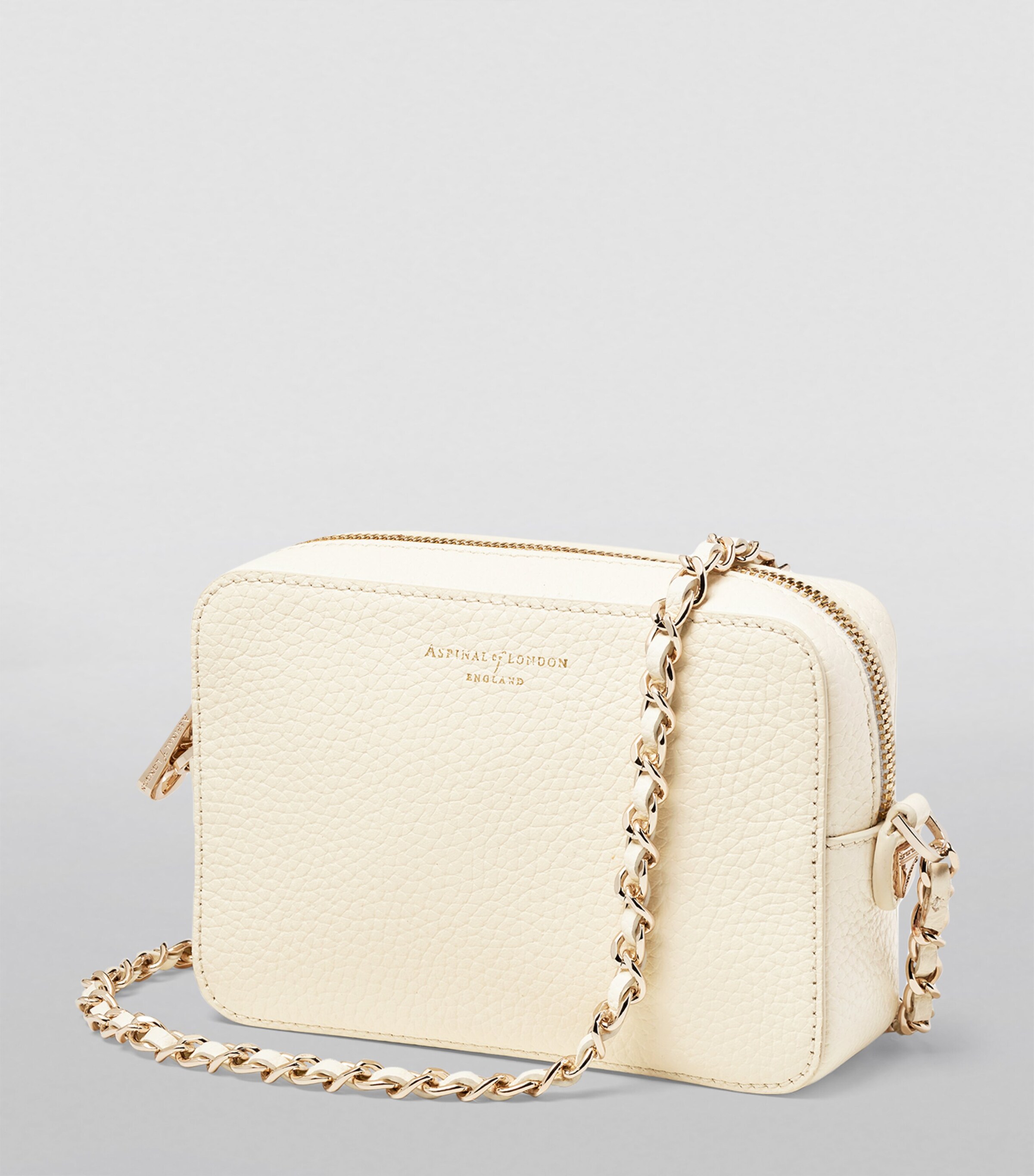 Aspinal Of London Leather Milly Cross-Body Bag Ivory Image 4