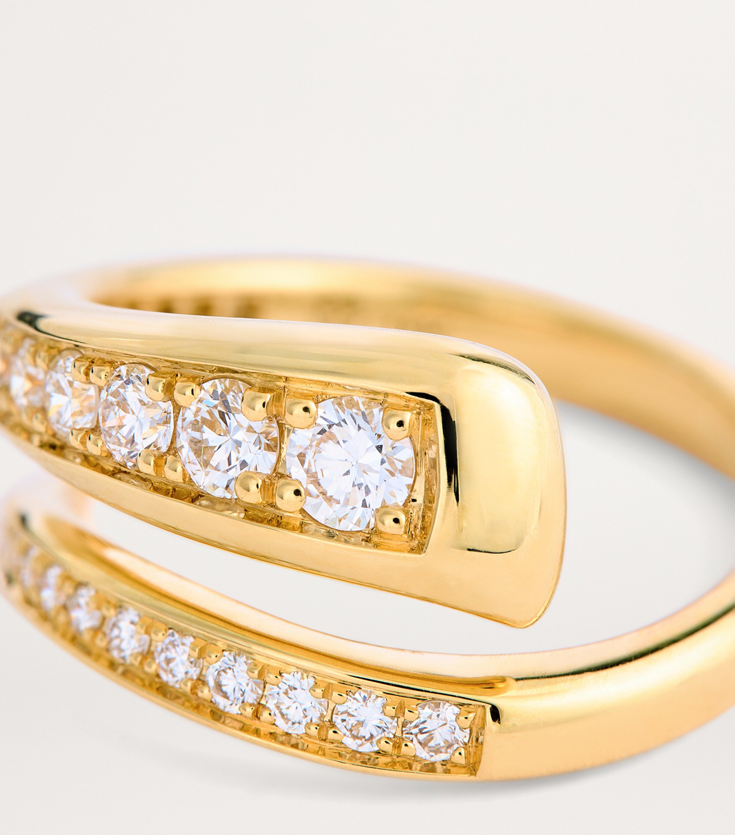 Emily P. Wheeler Yellow Gold and Diamond Wrap Ring Yellow Gold Image 6