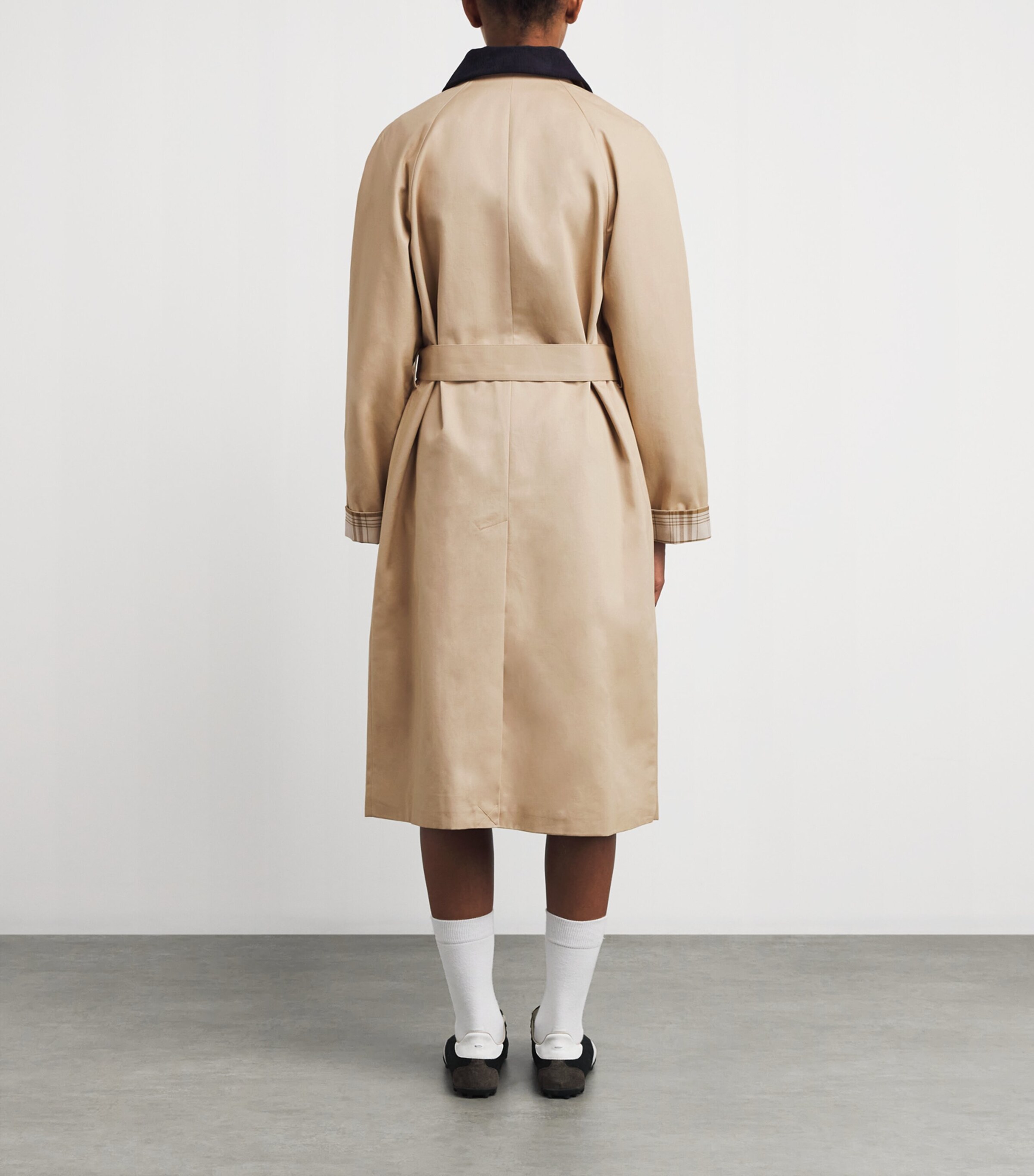 Maje Womens Cotton Trench Coat Beige Image 4