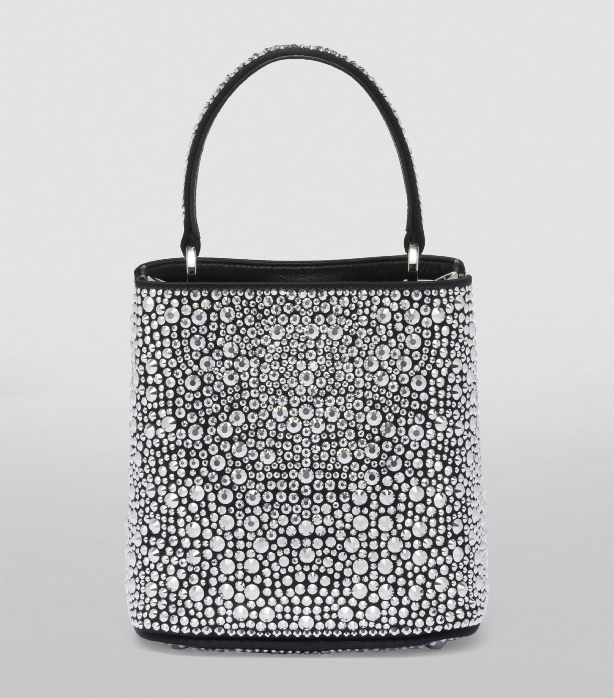 Prada Satin Embellished Panier Shoulder Bag Image 4