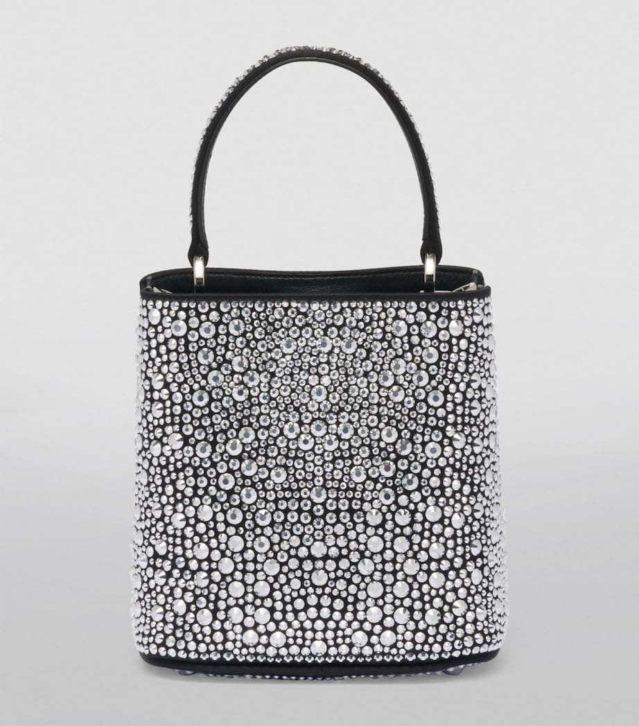 Prada Satin Embellished Panier Shoulder Bag Image 4