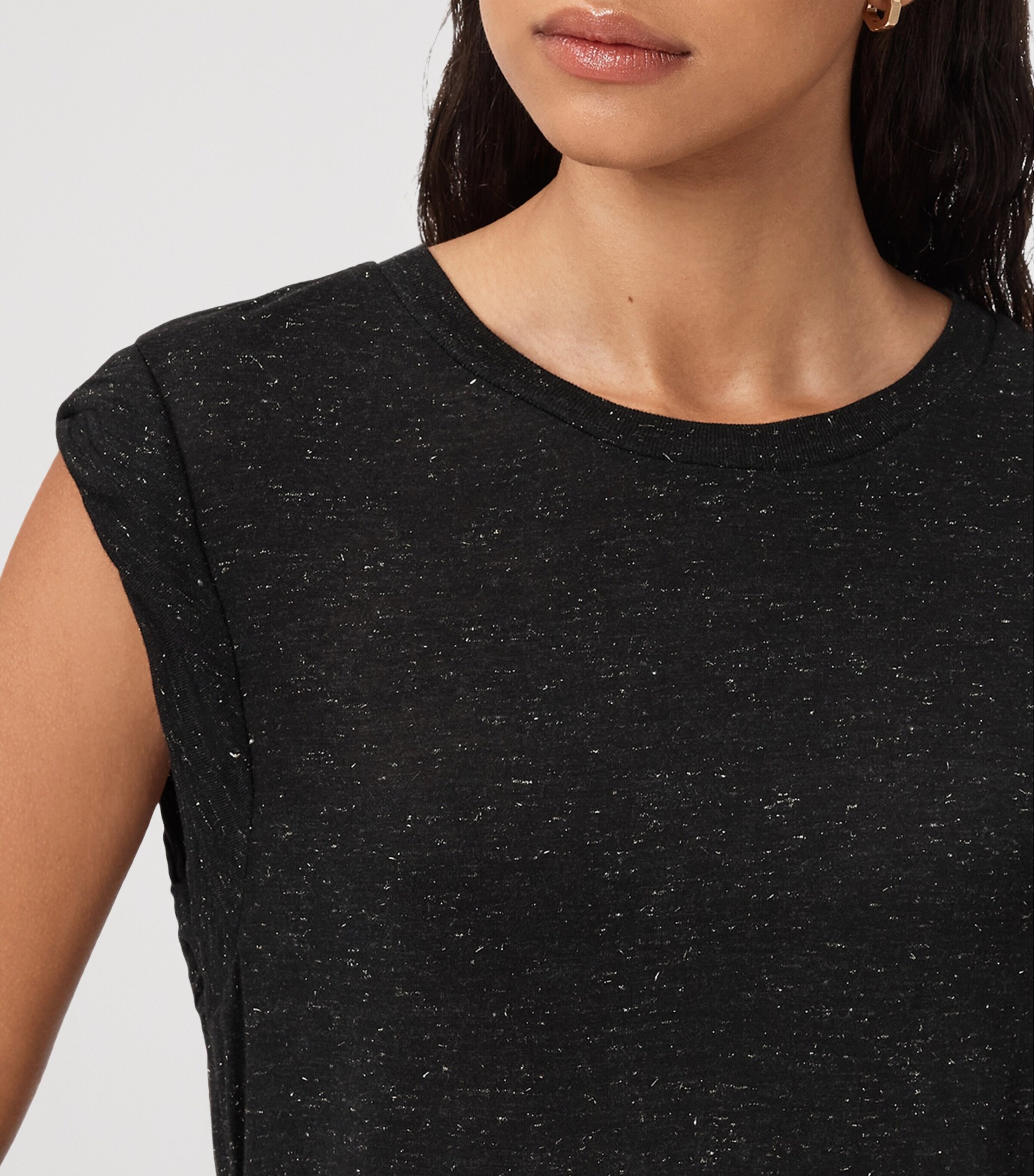 Glittered West Tank Top BLACK Image 7