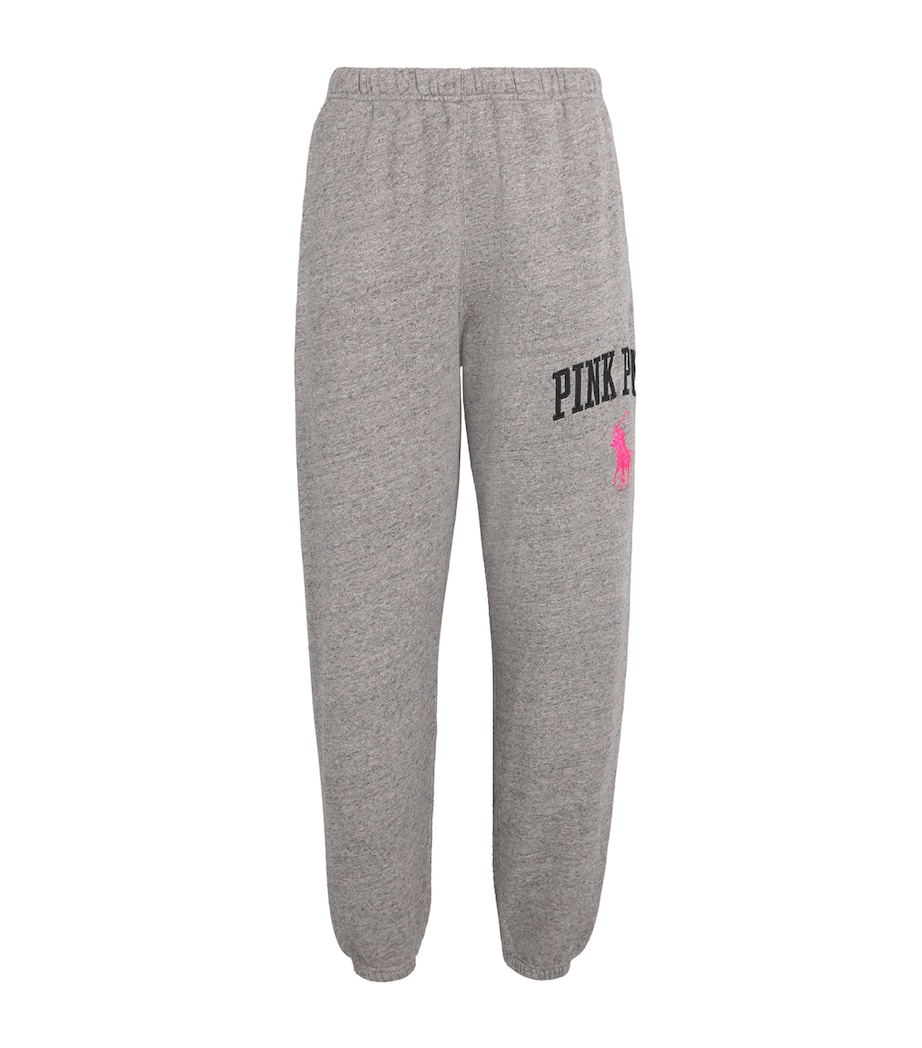 Cotton-Blend Pink Pony Sweatpants DARK VINTAGE HEATHER Image 1
