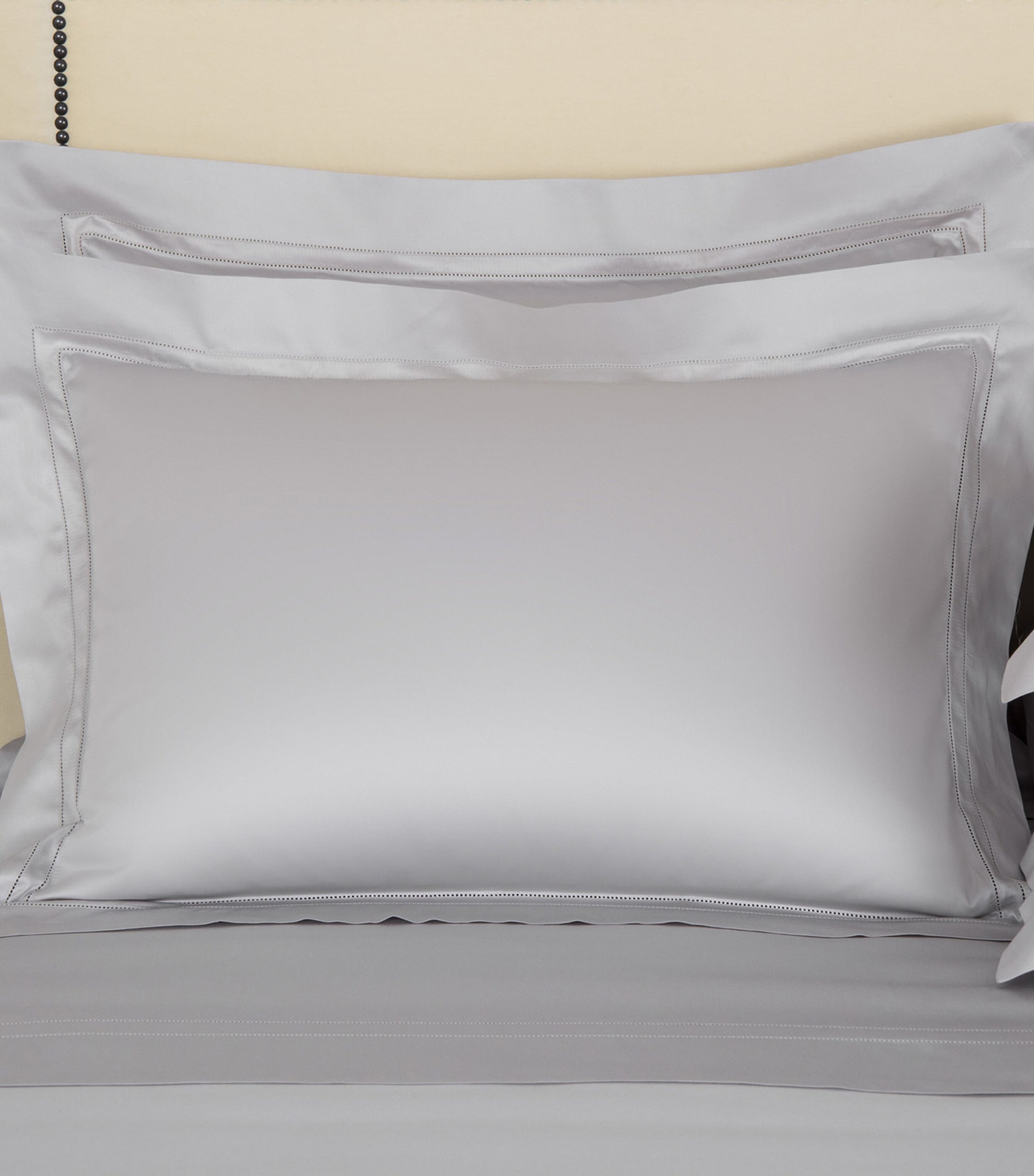 Doppio Ajour Oxford Pillowcase (51cm x 71cm) 0313  GREY CLIFF Image 3