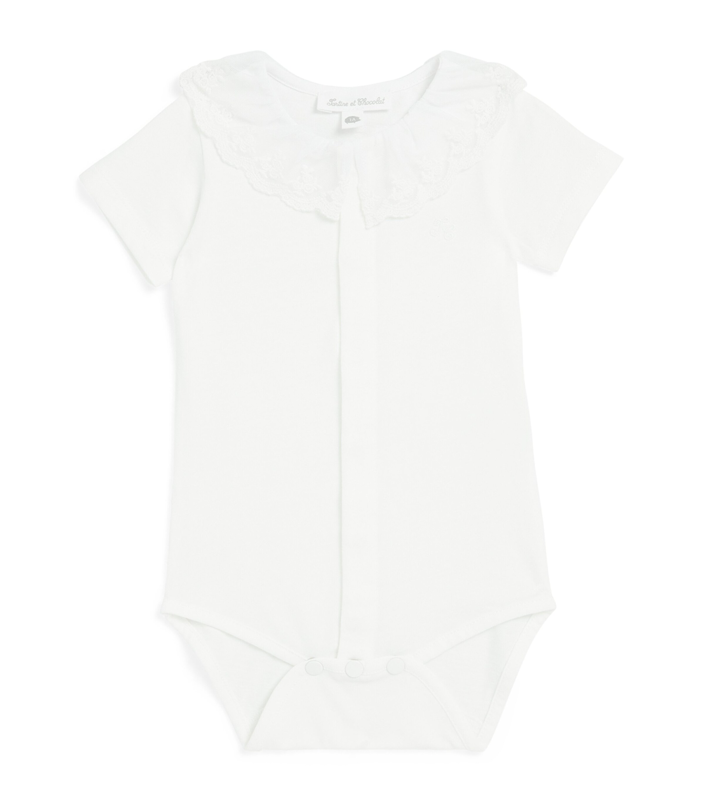Tartine et Chocolat Frill Collar Bodysuit (0-24 Months) Blanc Image 1