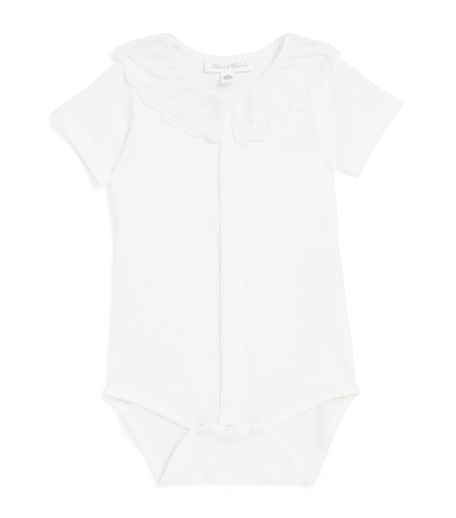 Tartine et Chocolat Frill Collar Bodysuit (0-24 Months) Blanc Image 1