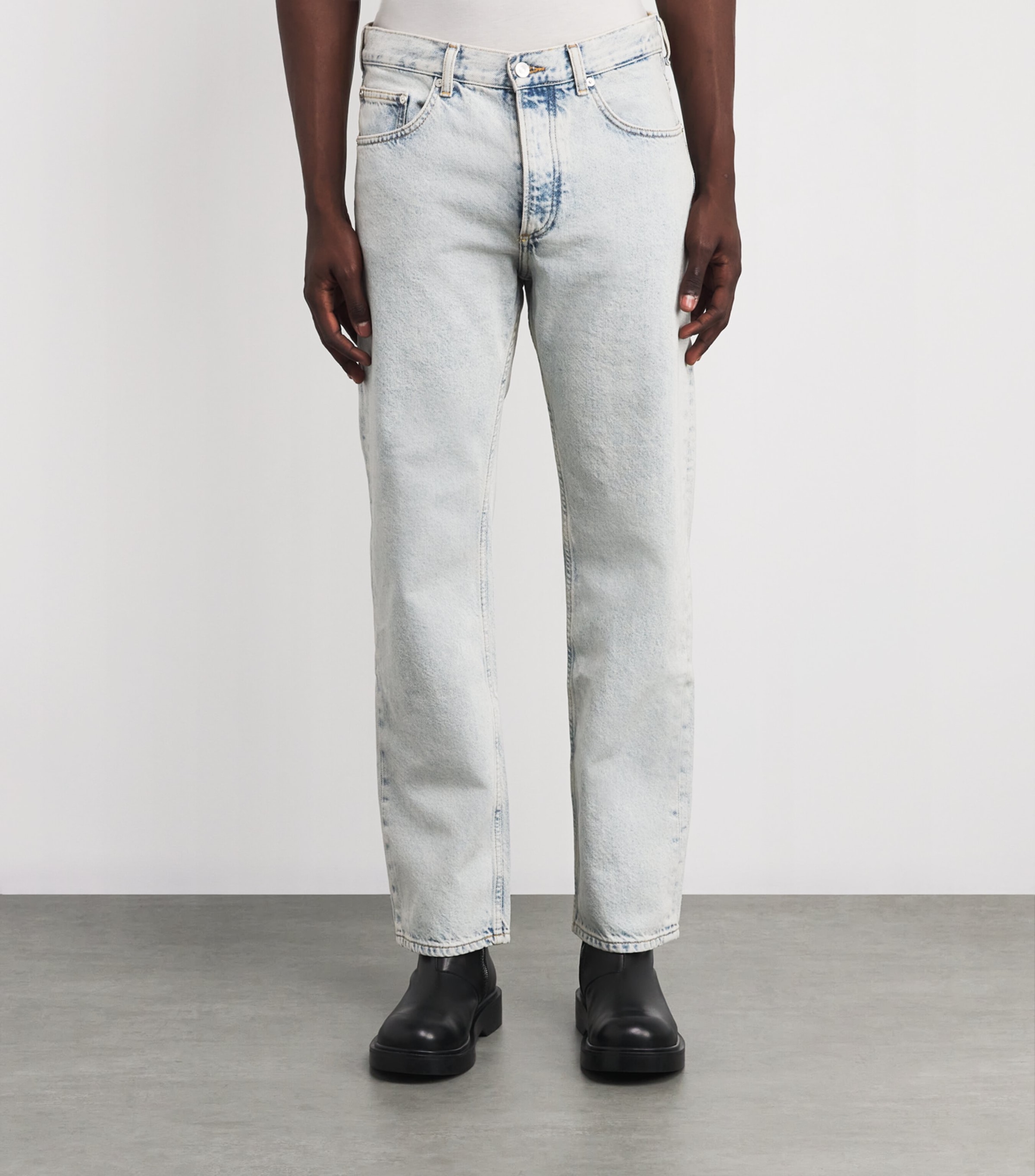 Faded Straight Jeans BLUE VINTAGE - DENIM Image 3