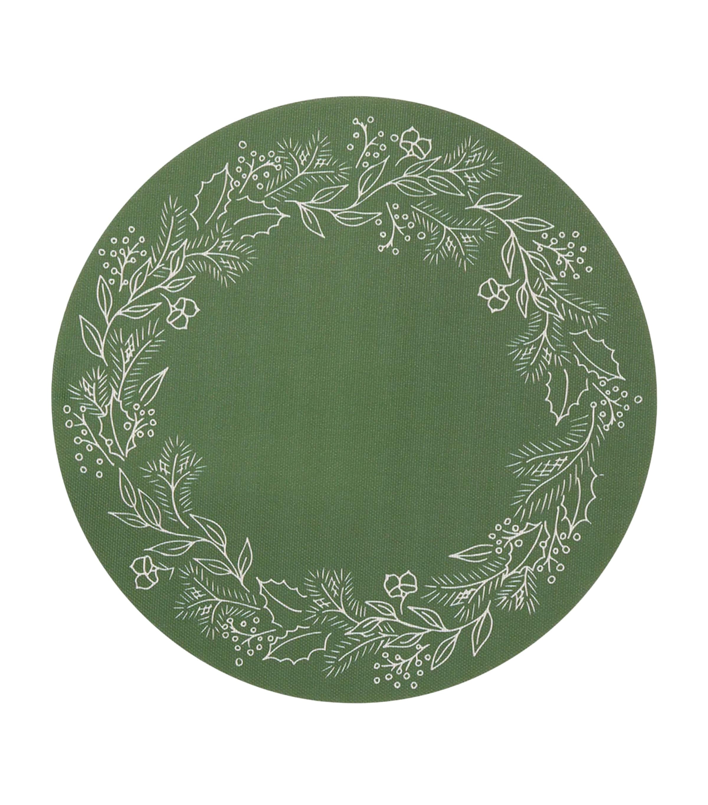 Chilewich X Martha Stewart Wreath Placemat In Green