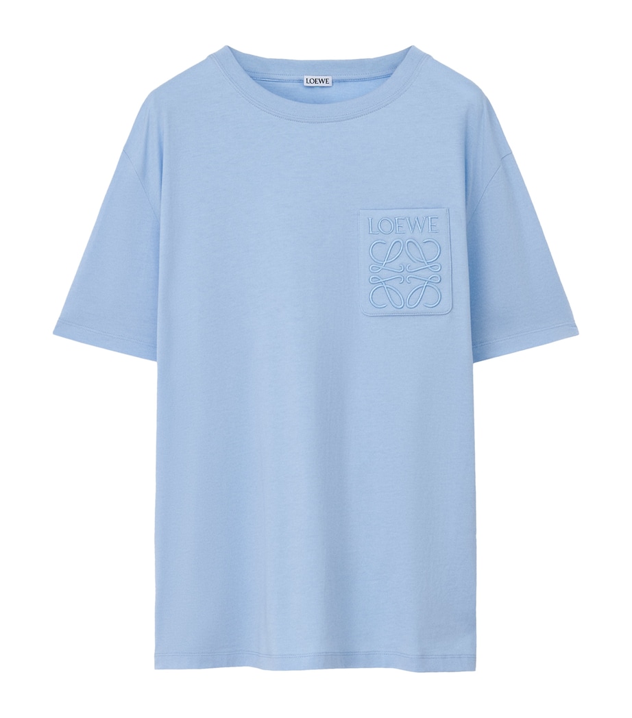 Cotton Anagram T-Shirt SKY BLUE Image 1