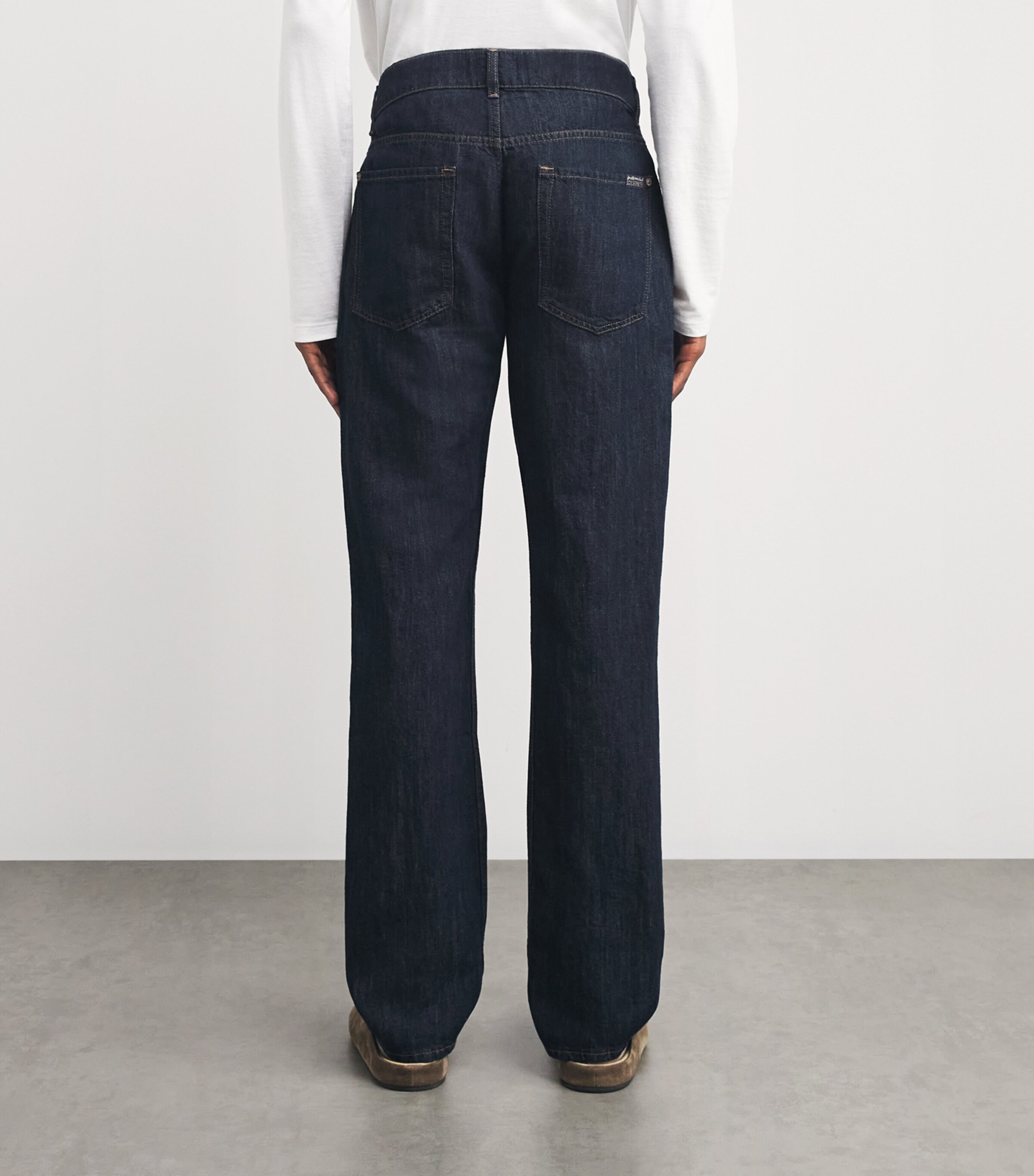 7 For All Mankind Mens Cotton-Linen Straight Jeans Blue Image 4