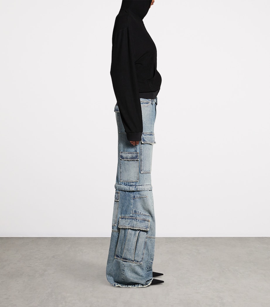 Denim Cargo Jeans 4245 Image 6