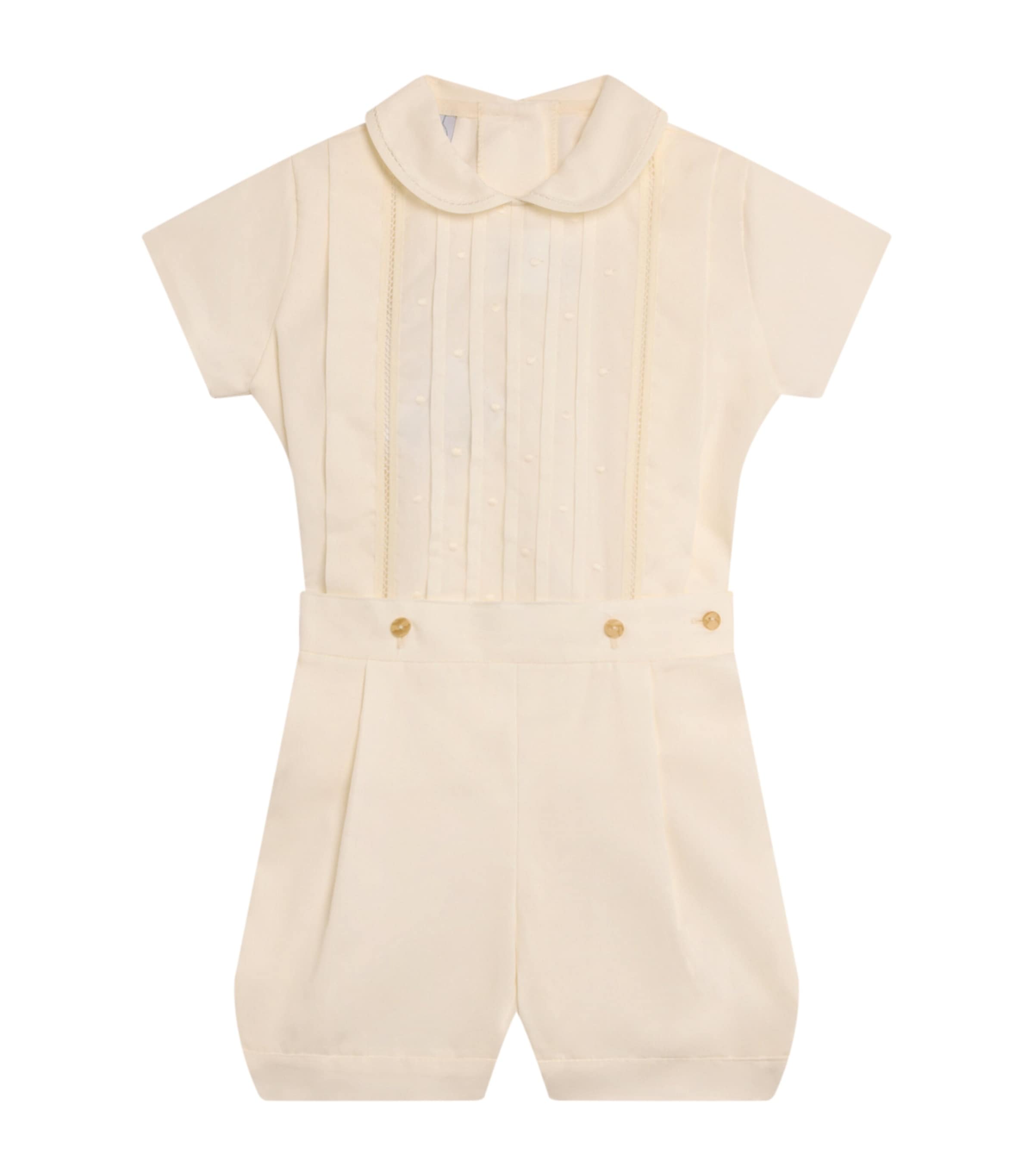 Pepa London Shirt And Shorts Occasion Set In White