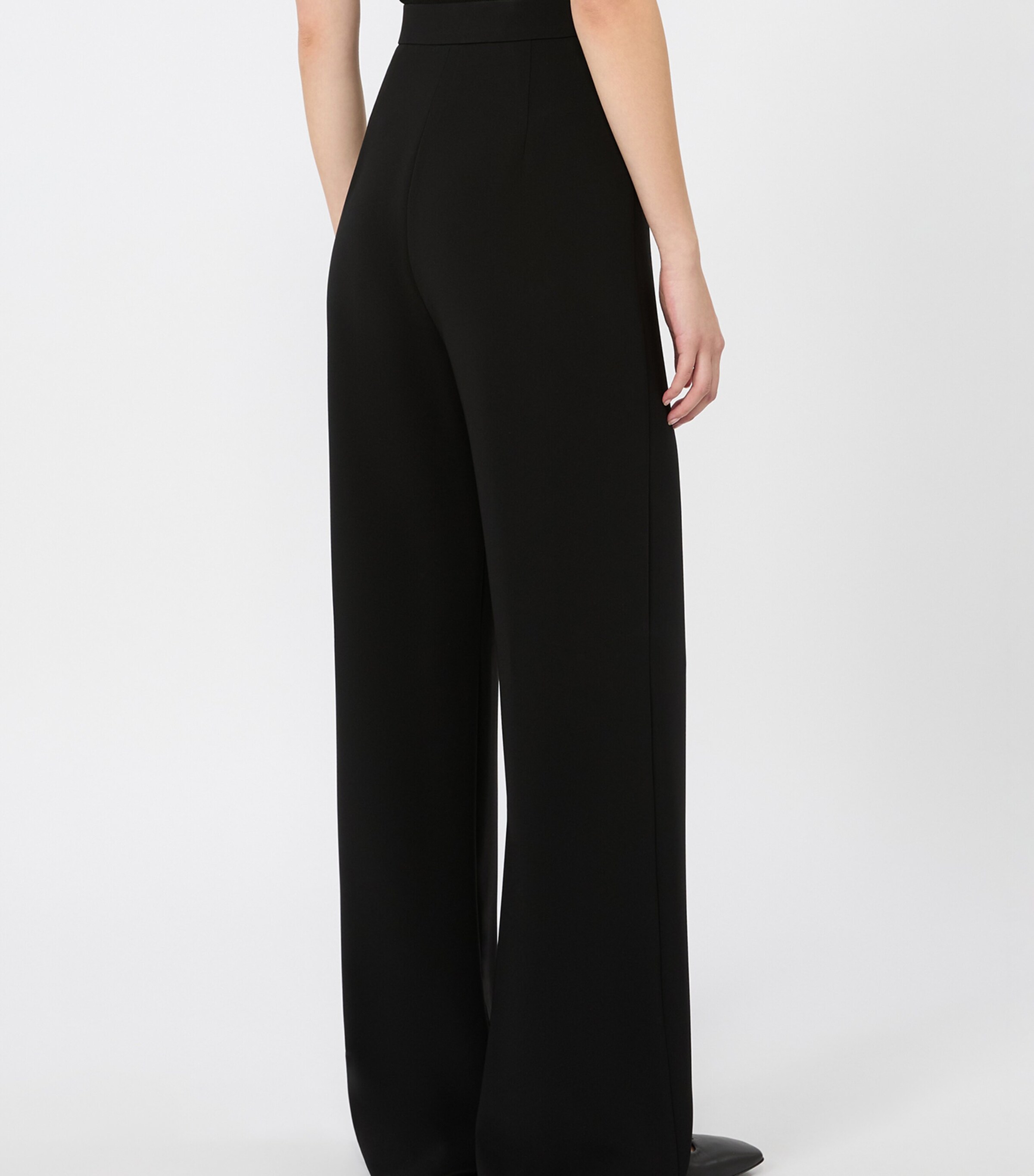 Max Mara Womens Wide-Leg Tailored Trousers Black Image 4
