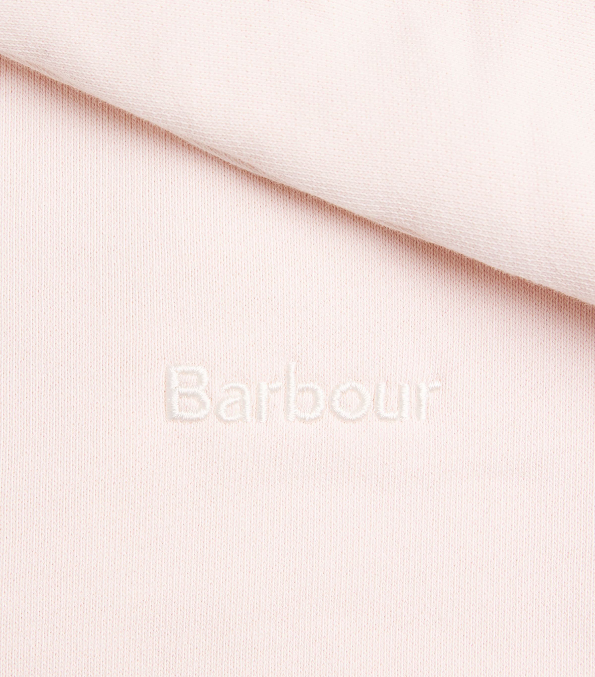 Barbour Womens Cotton Crew-Neck Sweatshirt Pink Image 6