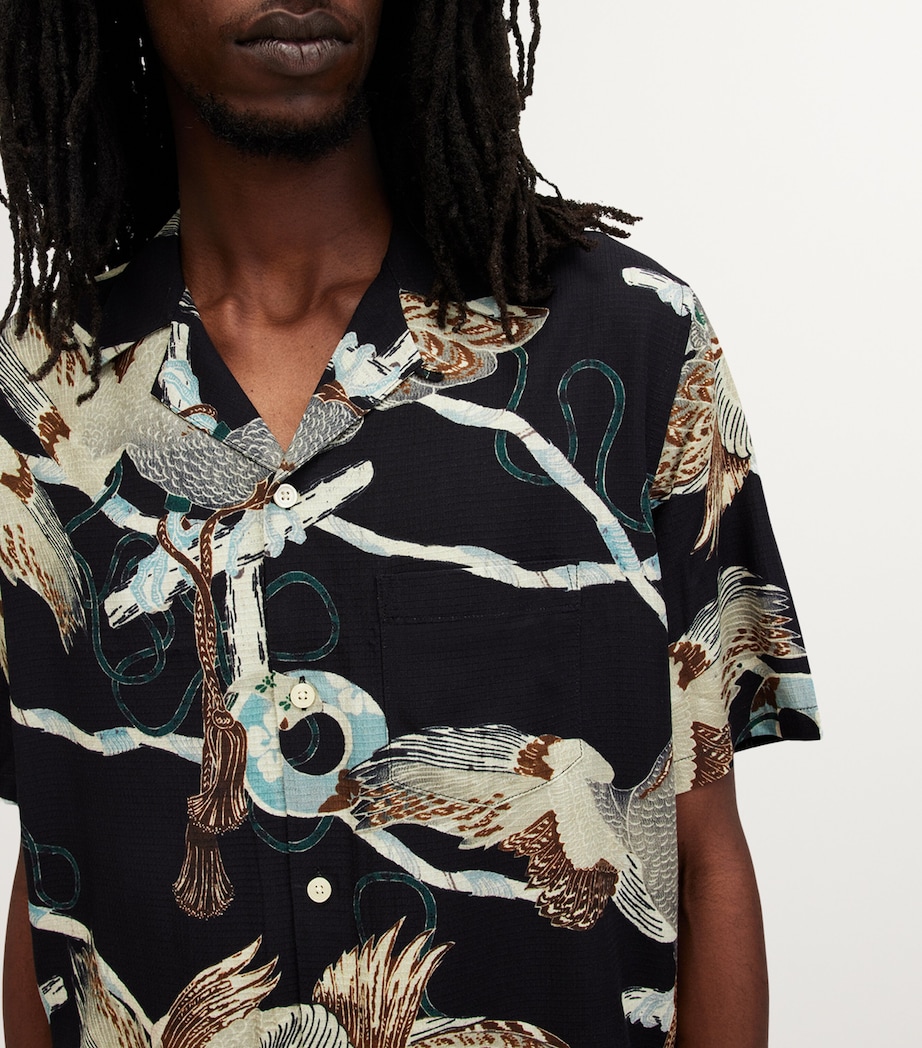 Printed Buzzard Shirt JET BLACK Image 6