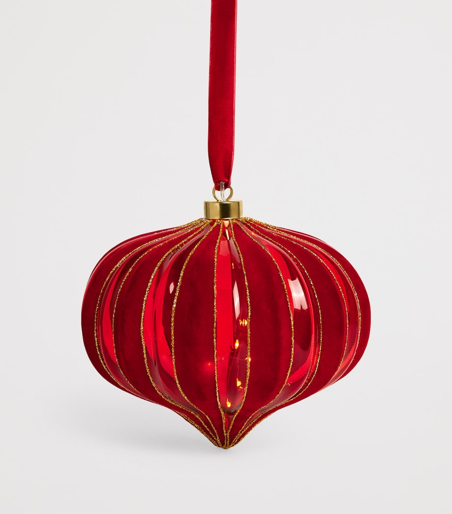 Micro LED Hanging Onion Ornament RED/WARM WHITE Image 2